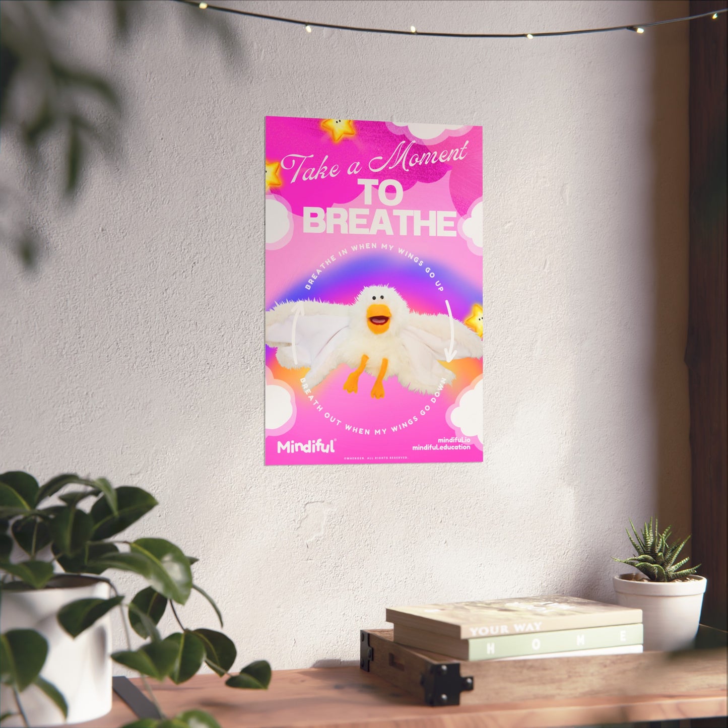 Mindiful® "Little Bird" Take a Moment to Breathe - Matte Vertical Poster