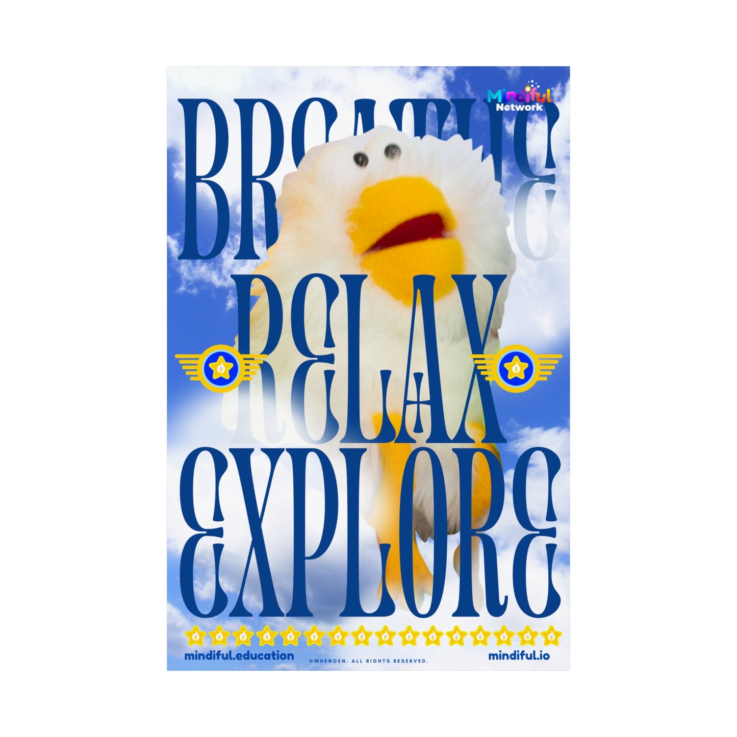 Mindiful® "Breathe Relax Explore" Matte Vertical Poster