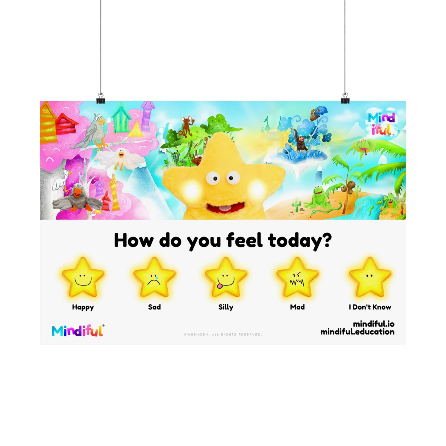 Mindiful® "How Do You Feel Today?" - Matte Horizontal Poster