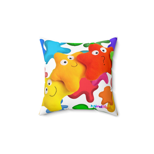 Mindiful® "Splatter Paint Stars" Square Pillow