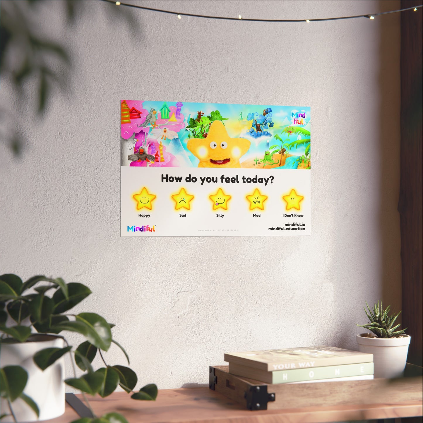 Mindiful® "How Do You Feel Today?" - Matte Horizontal Poster