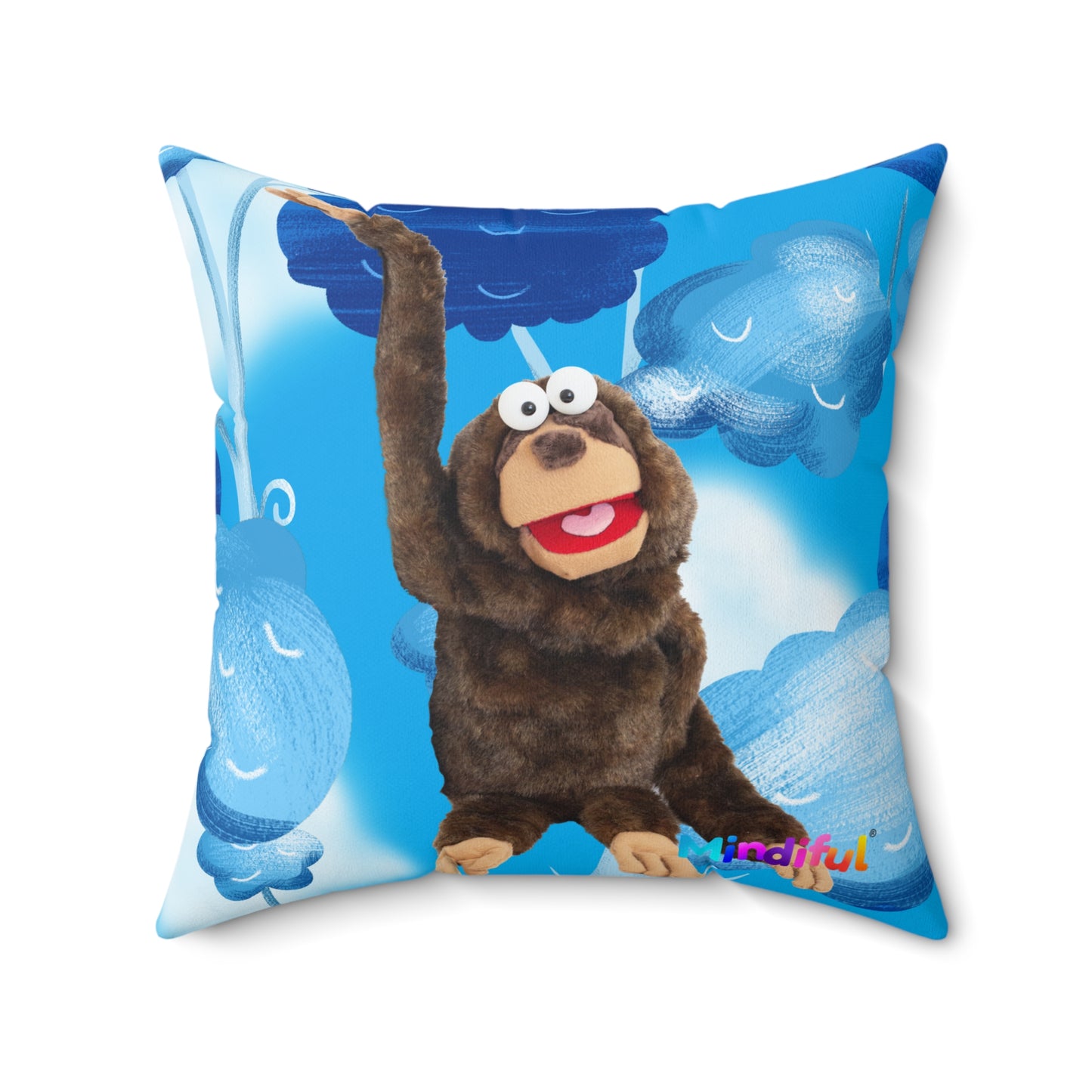 Mindiful® "Cloudy with a Chance of Steve" Square Pillow