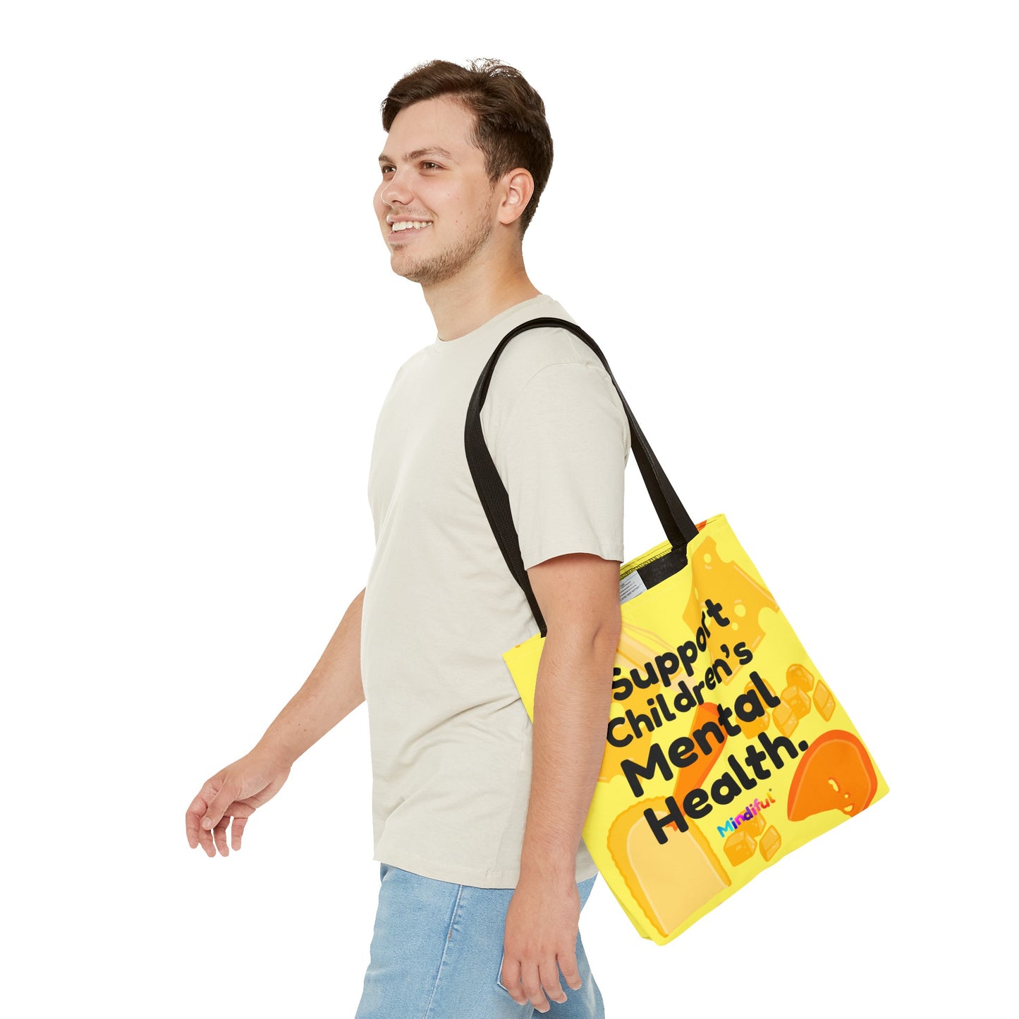 Mindiful® "I Support Children's Mental Health" Snorey Cheese Tote Bag