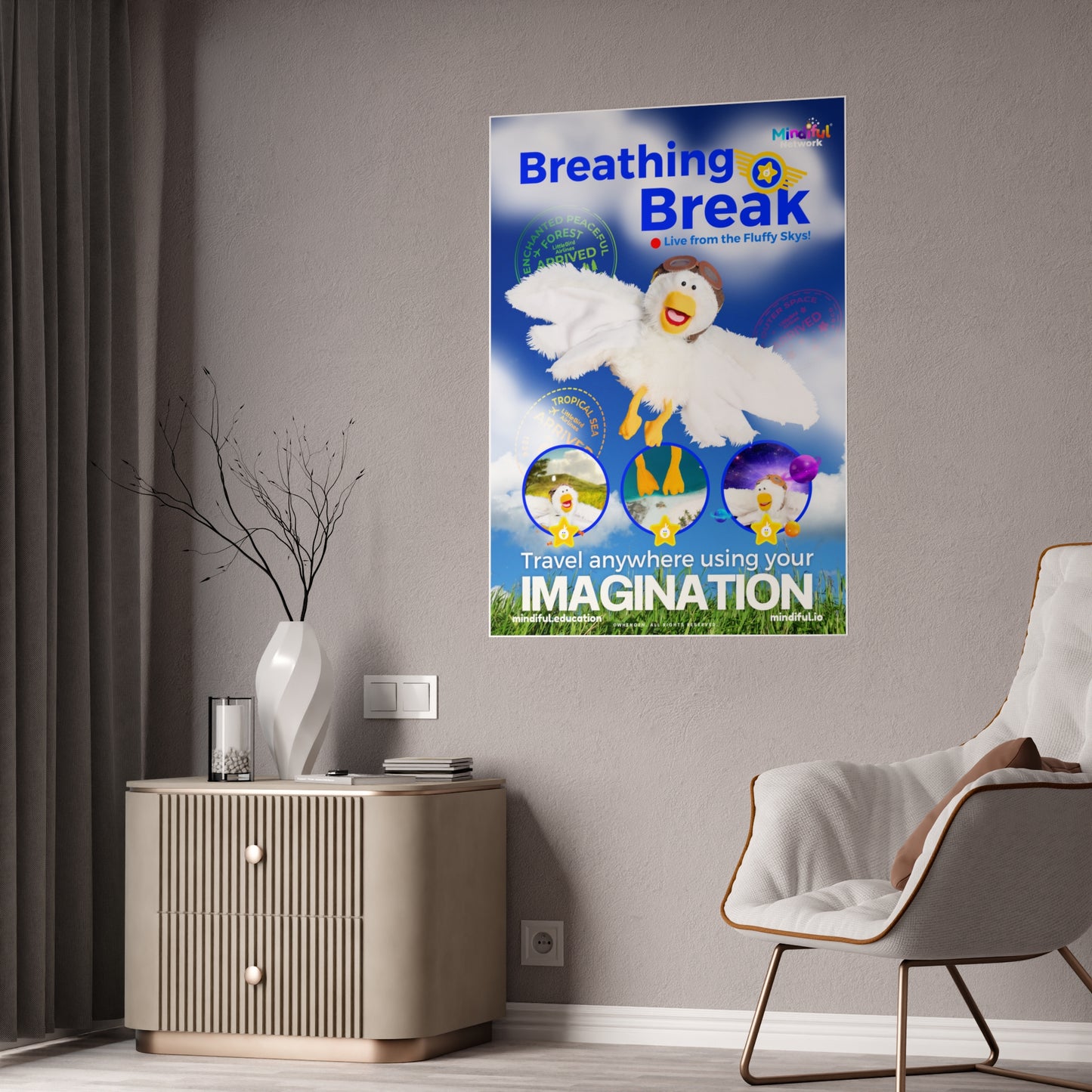 Mindiful® "Breathing Break" GLOSSY Poster