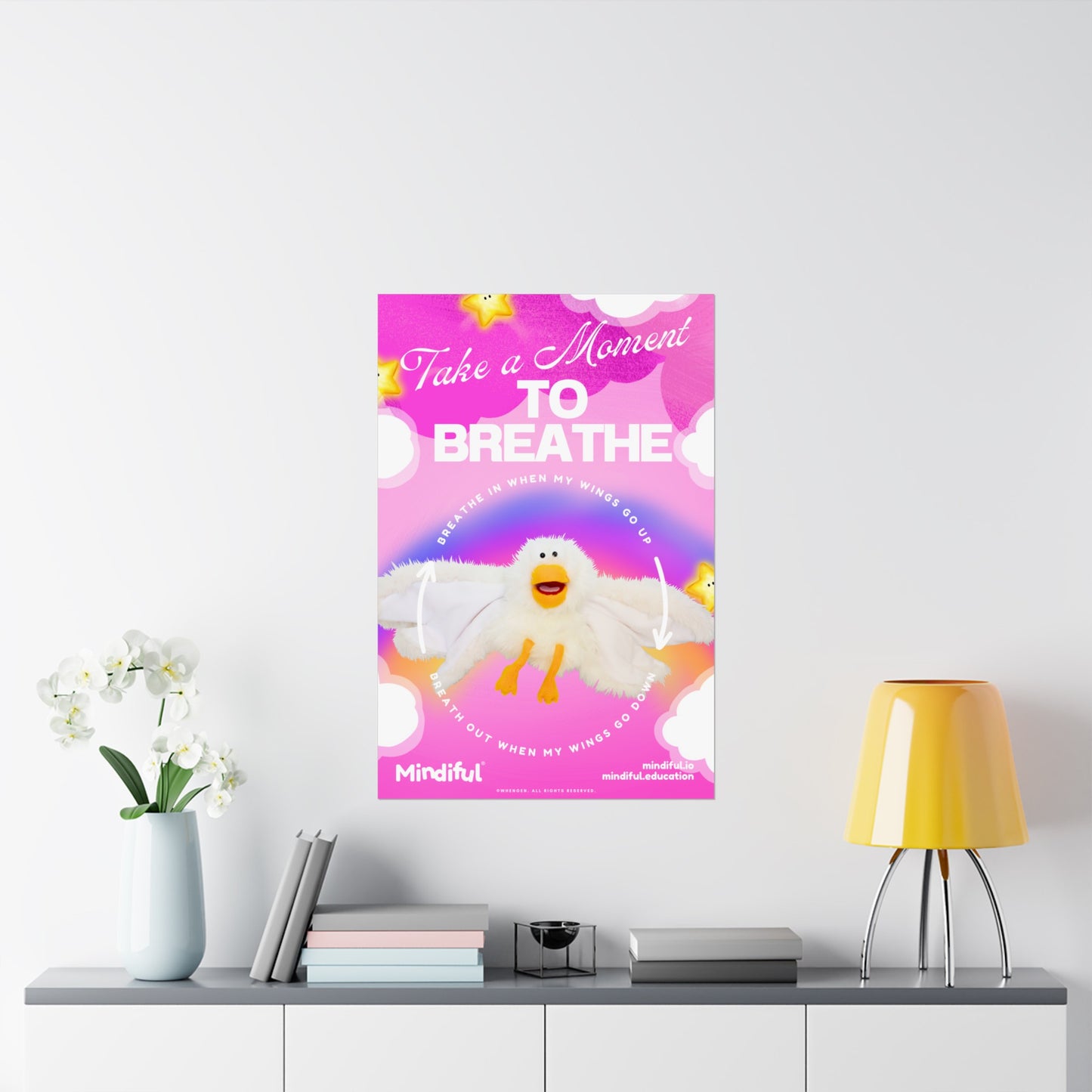 Mindiful® "Little Bird" Take a Moment to Breathe - Matte Vertical Poster