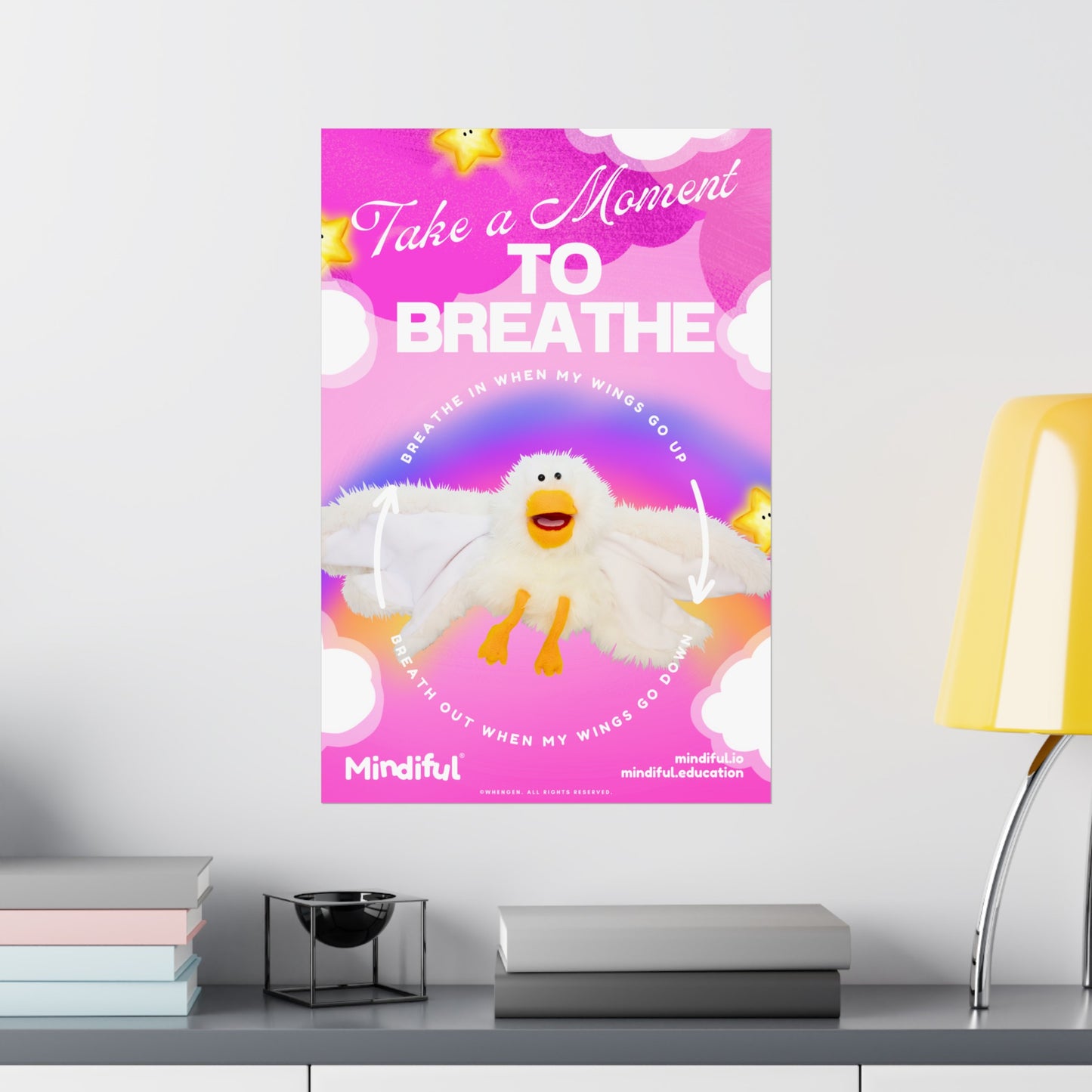 Mindiful® "Little Bird" Take a Moment to Breathe - Matte Vertical Poster