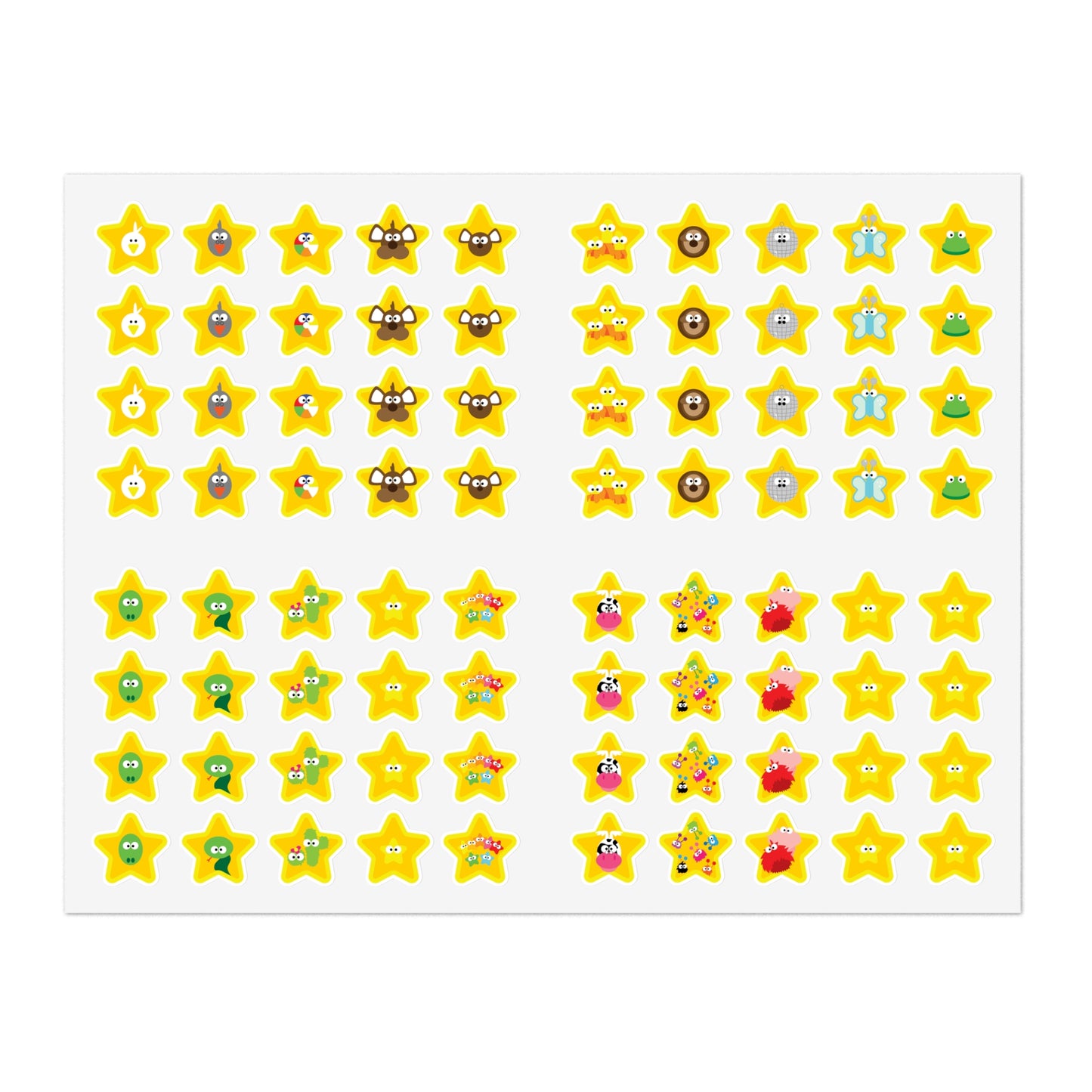 ALL CHARACTER Mindiful® Friends Star Stickers - 1 Sheet