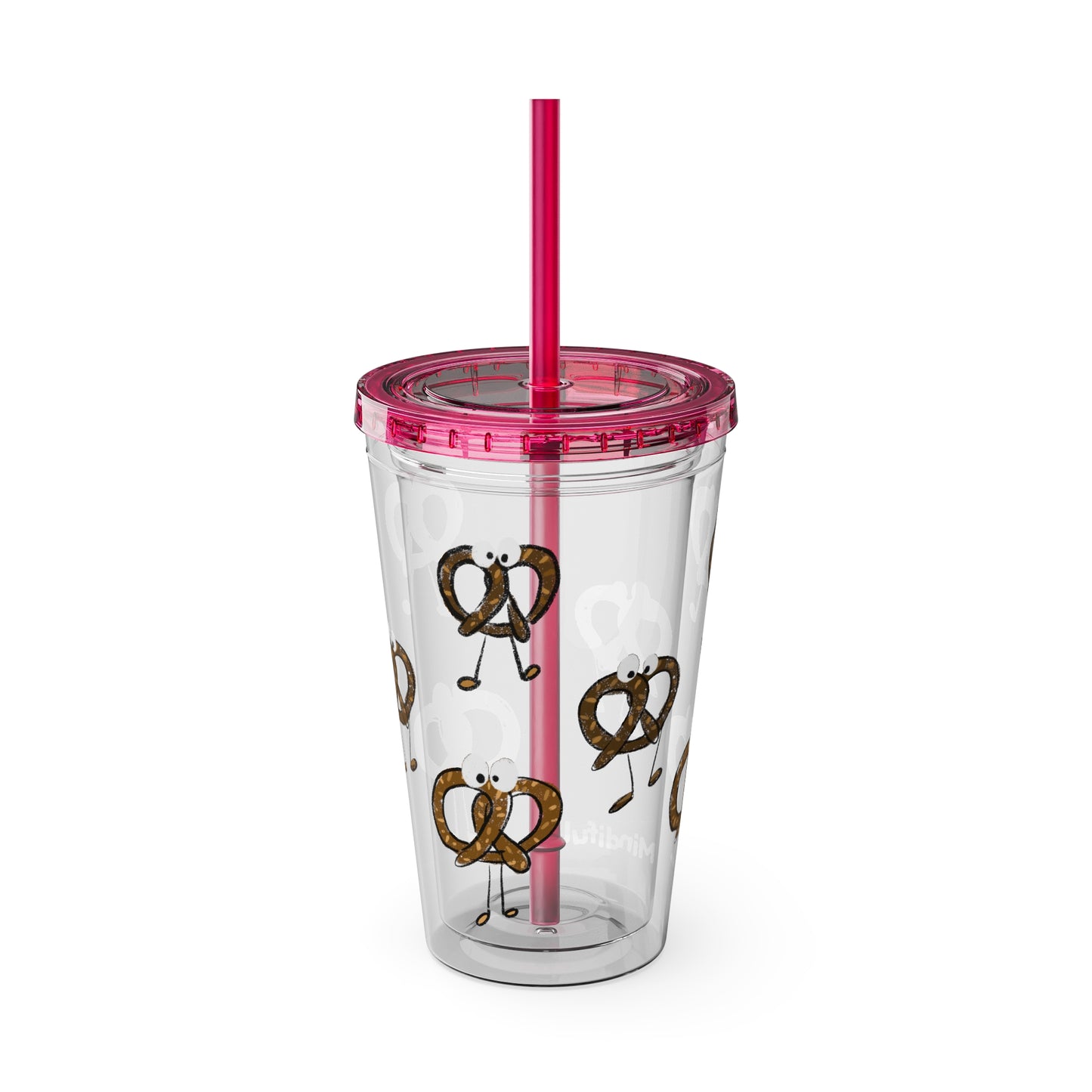 Silly Sippers BPA FREE ACRYLIC Tumbler with Straw, 16oz - Prancing Pretzels