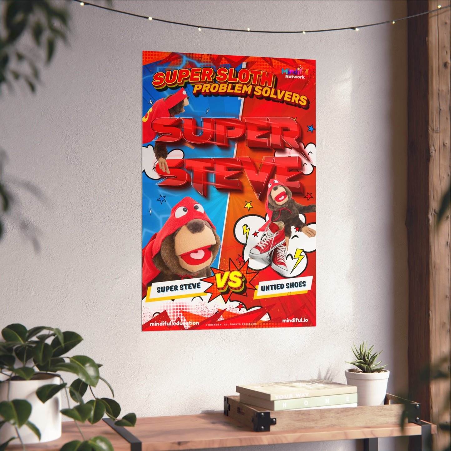 Mindiful® "Super Sloth Problem Solvers" Matte Vertical Poster