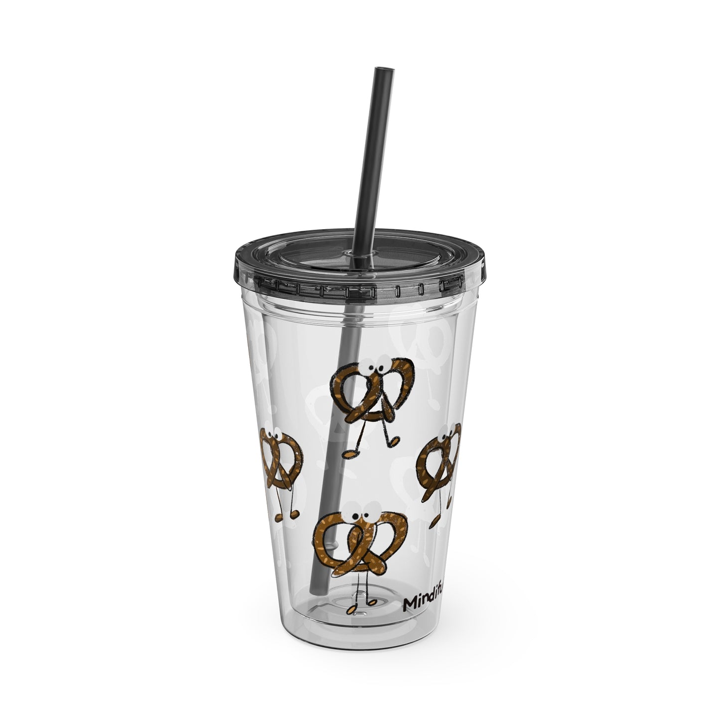 Silly Sippers BPA FREE ACRYLIC Tumbler with Straw, 16oz - Prancing Pretzels