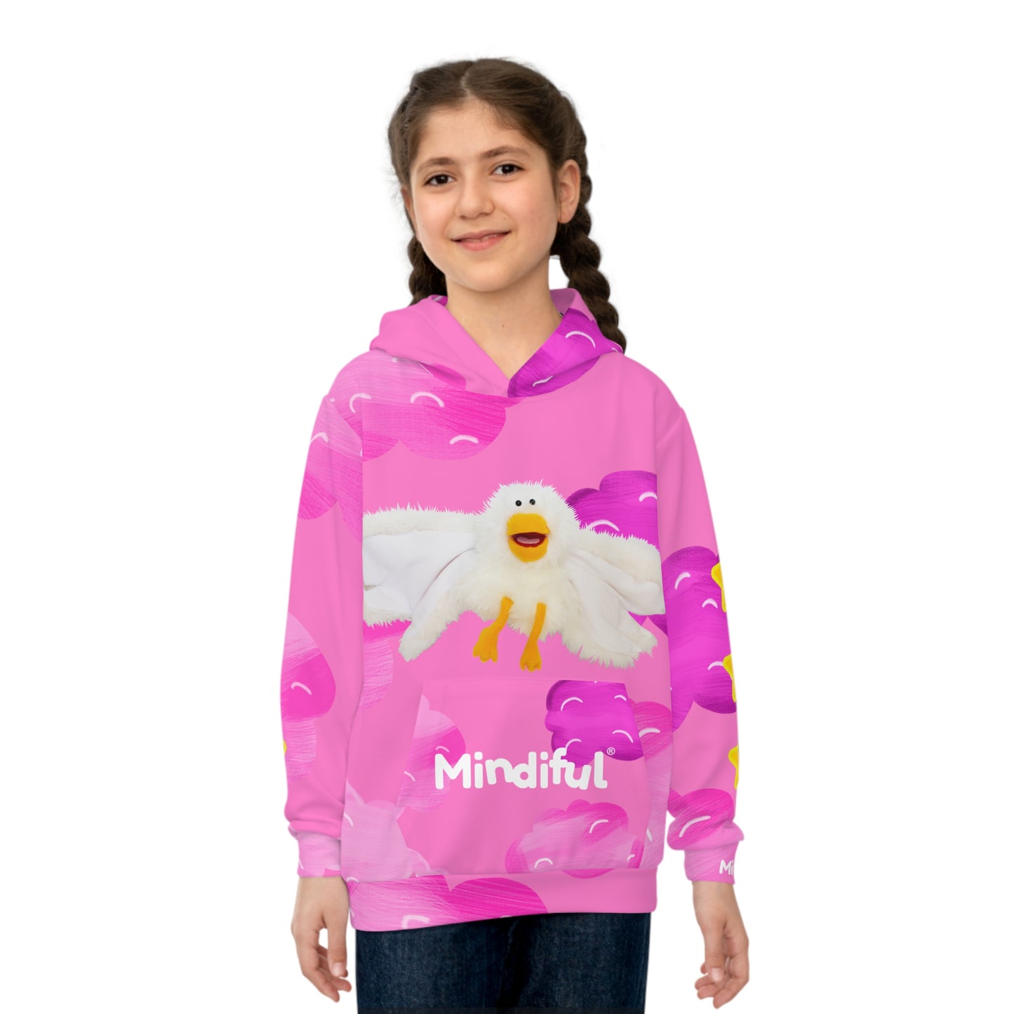 Mindiful® "Little Bird Think Pink" Children's Hoodie