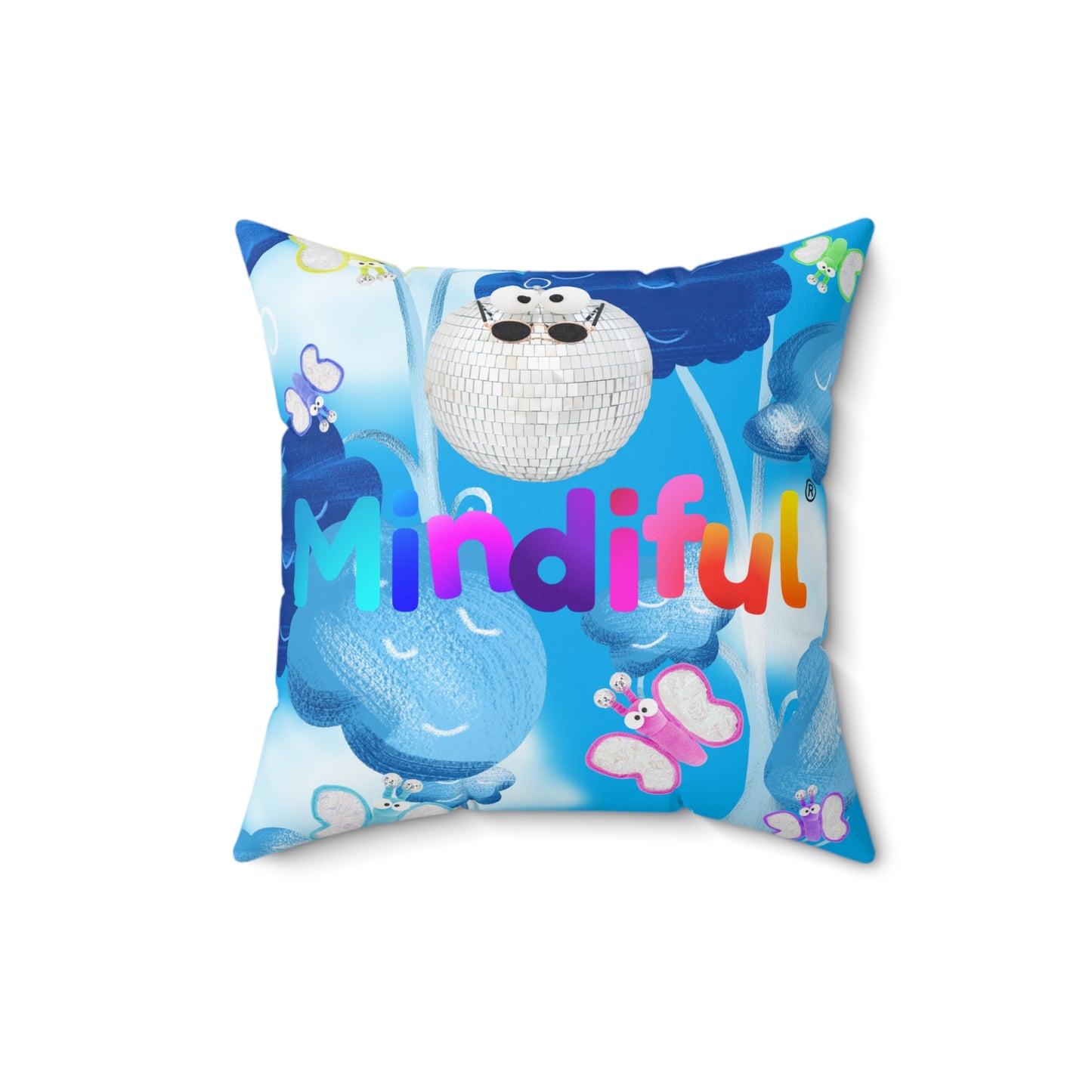 Mindiful® "Cloudy with a Chance of Steve" Square Pillow