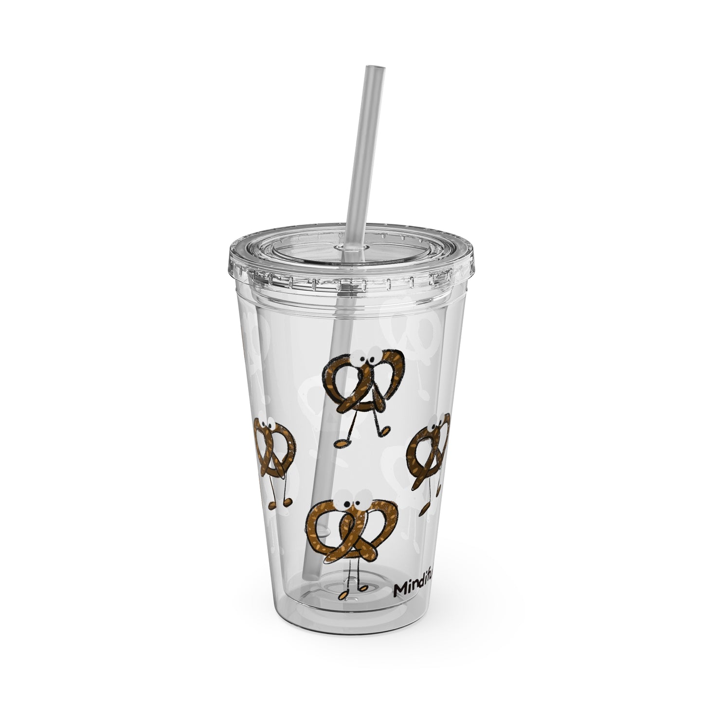 Silly Sippers BPA FREE ACRYLIC Tumbler with Straw, 16oz - Prancing Pretzels