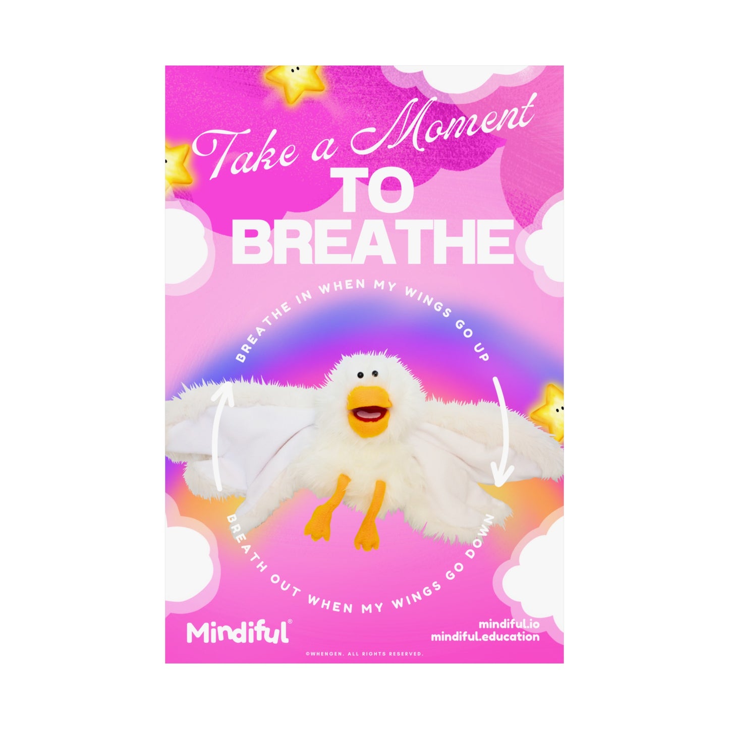 Mindiful® "Little Bird" Take a Moment to Breathe - Matte Vertical Poster