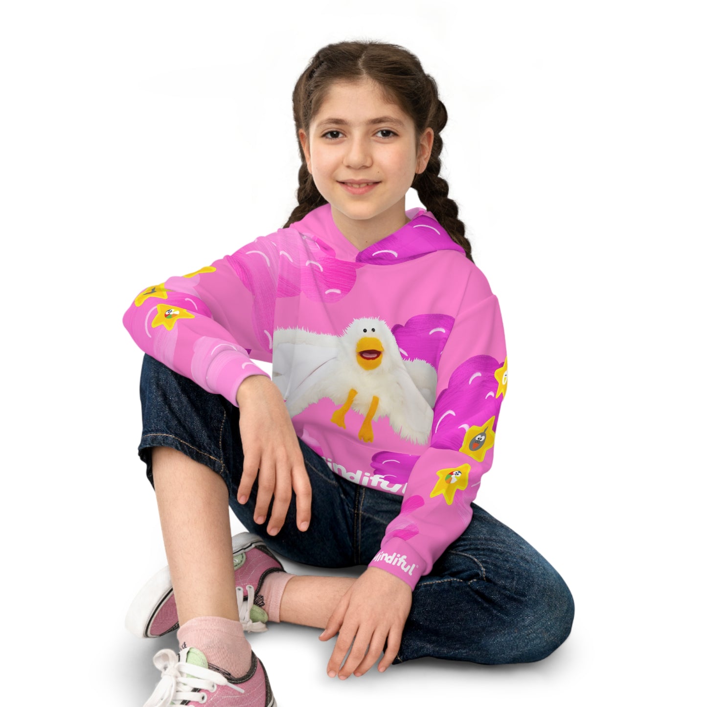 Mindiful® "Little Bird Think Pink" Children's Hoodie