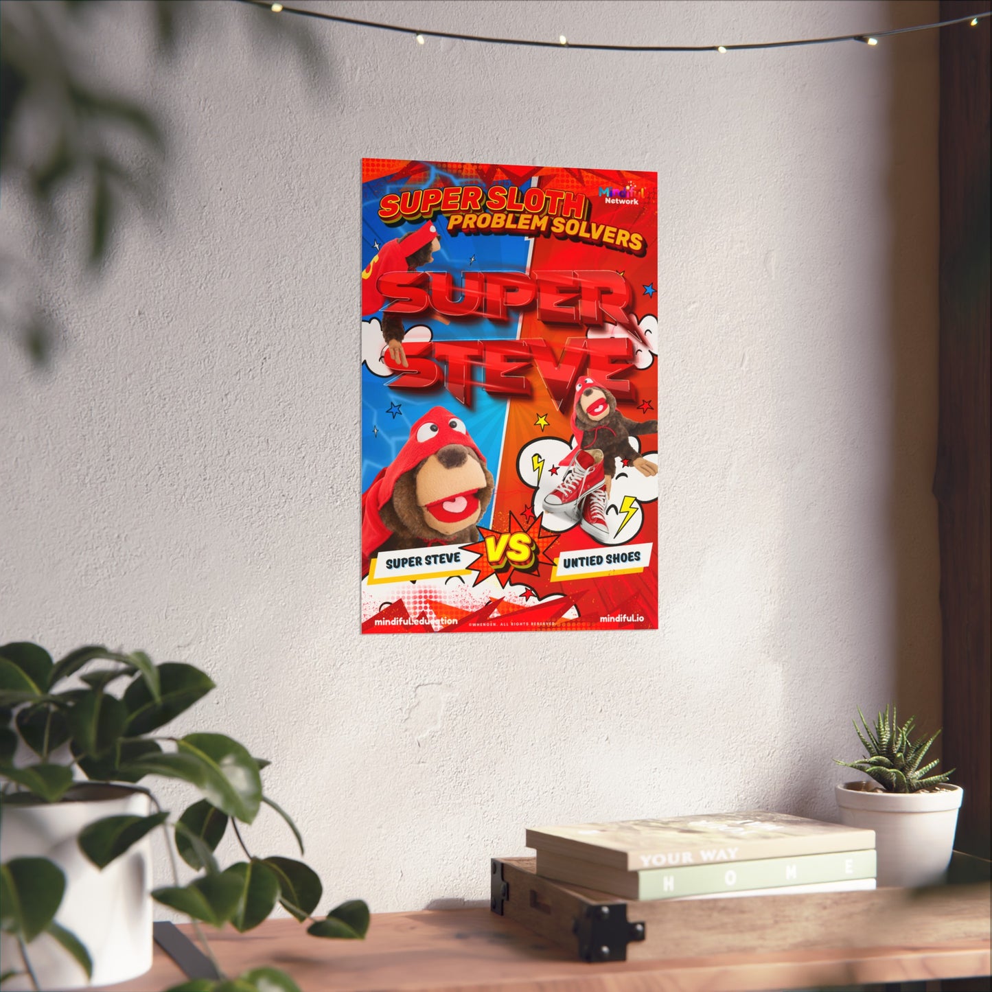 Mindiful® "Super Sloth Problem Solvers" Matte Vertical Poster