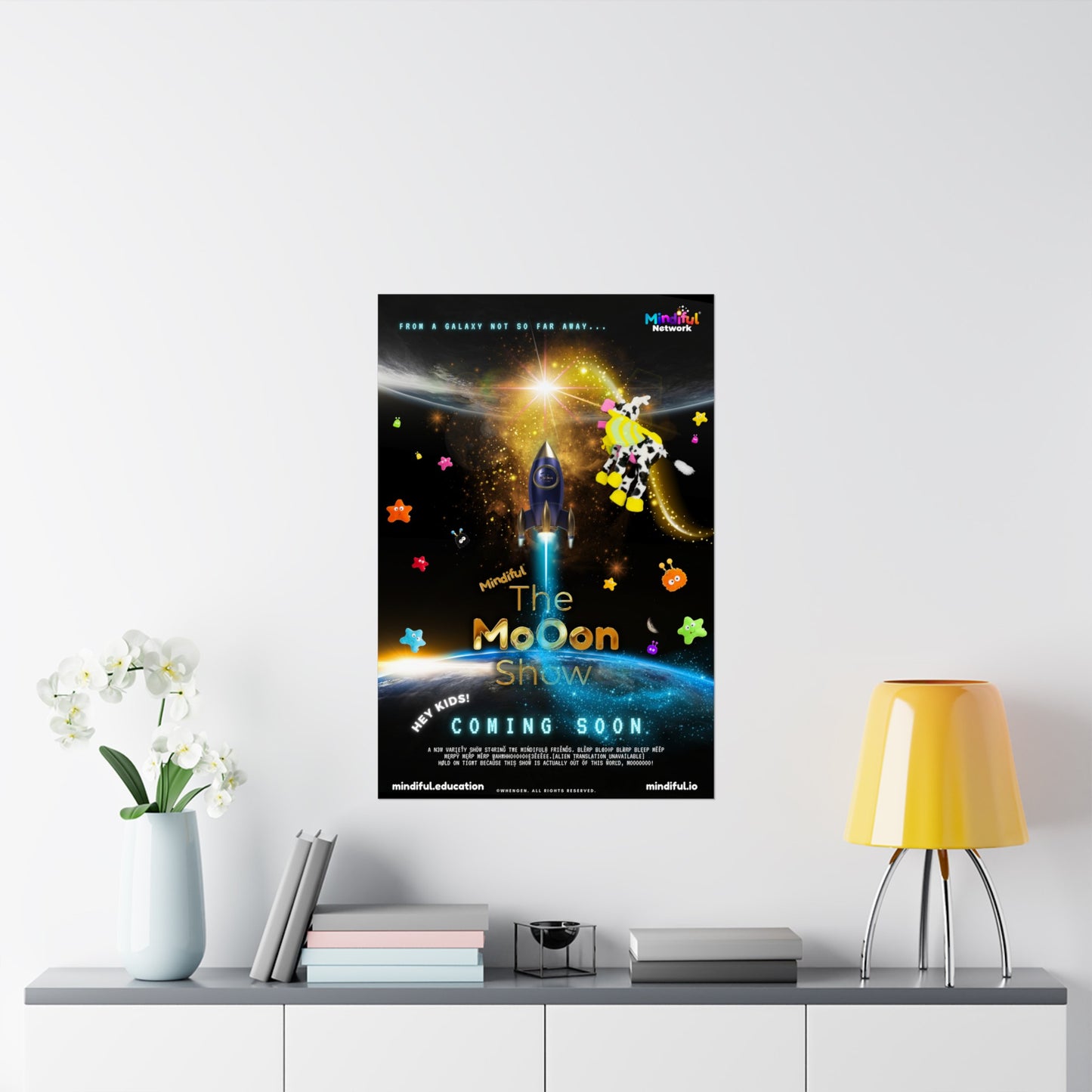 Mindiful® "Moon Show Coming Soon" Matte Vertical Poster