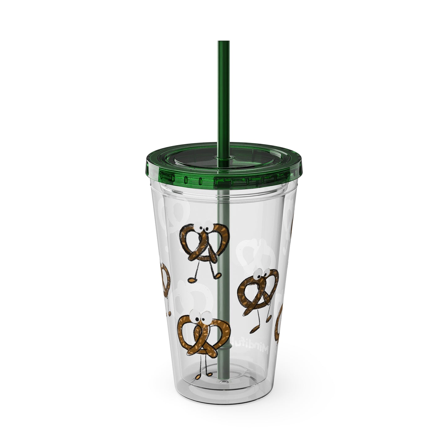 Silly Sippers BPA FREE ACRYLIC Tumbler with Straw, 16oz - Prancing Pretzels