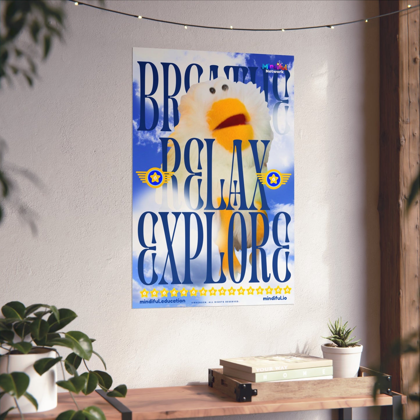 Mindiful® "Breathe Relax Explore" Matte Vertical Poster