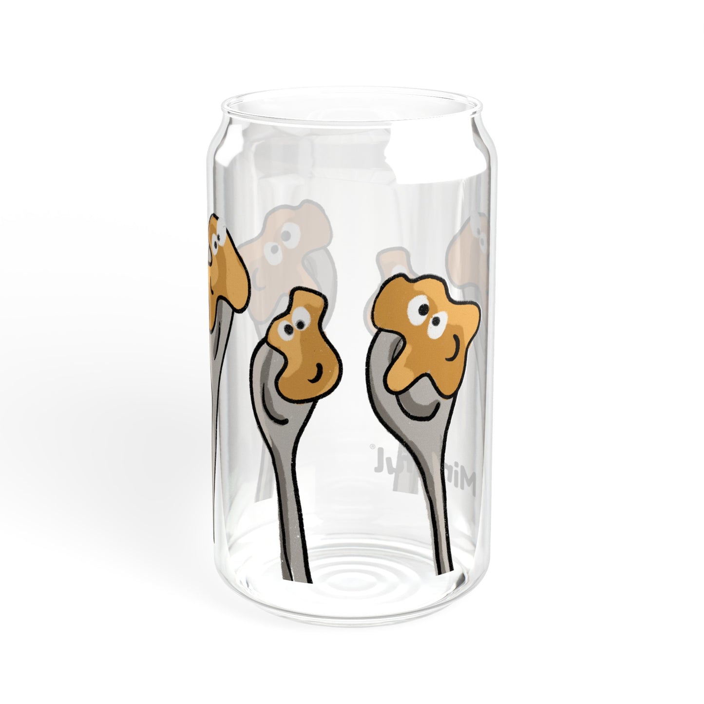 Silly Sippers GLASS with or w/o Straw, 16oz - Positive Peanut Butter