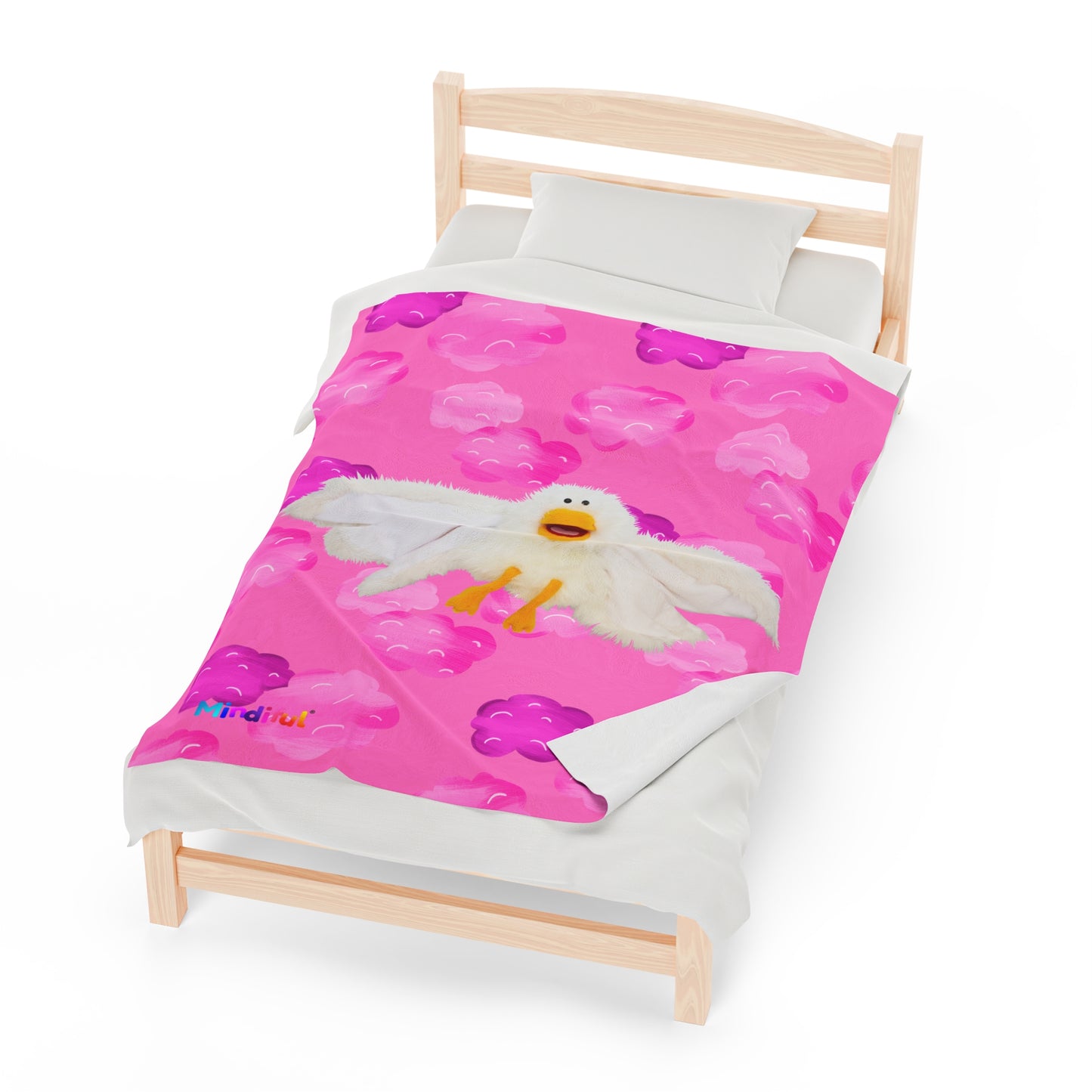 Mindiful® "Little Bird" Velveteen Plush Snuggle Blanket