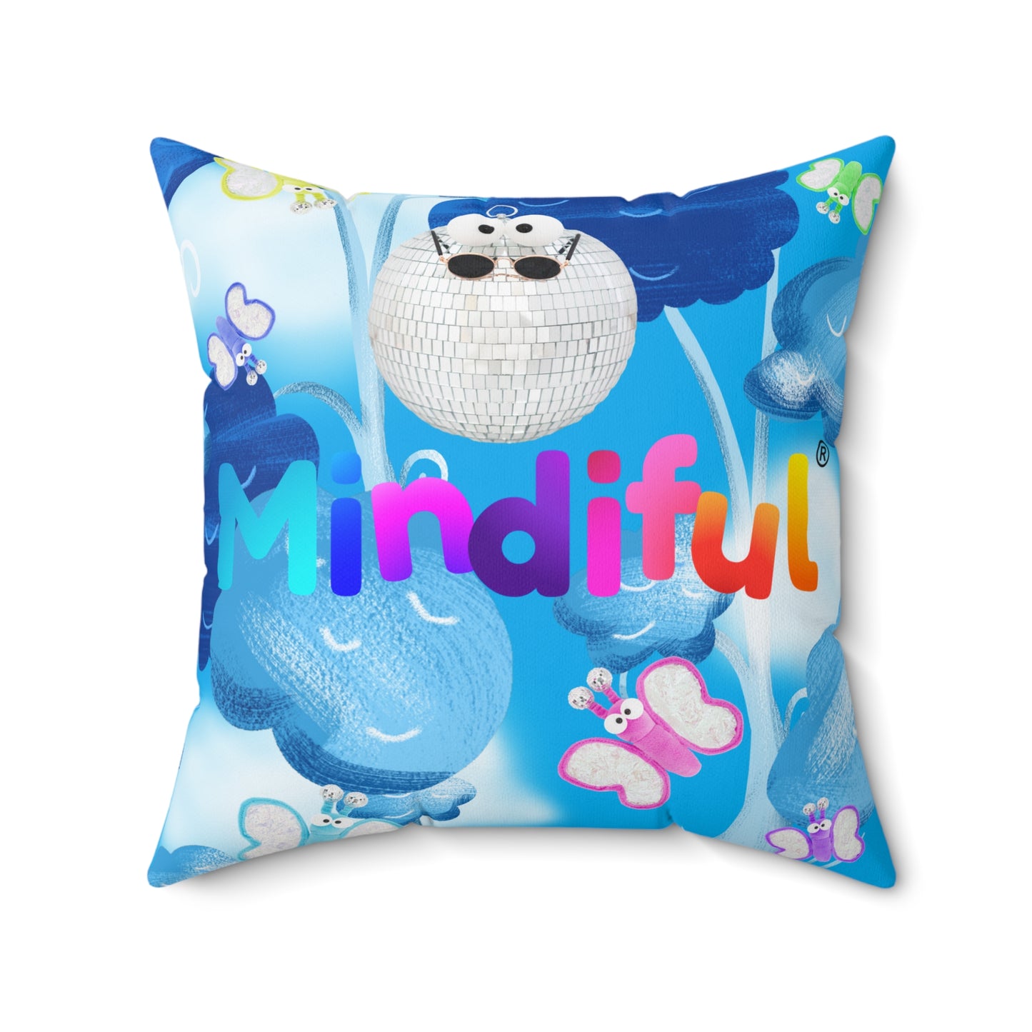 Mindiful® "Cloudy with a Chance of Steve" Square Pillow