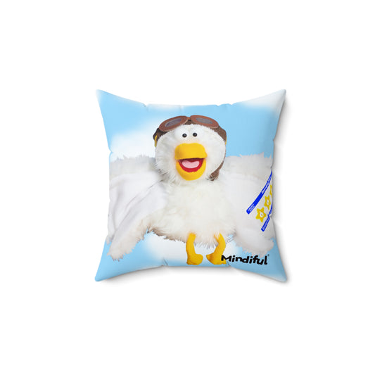 Mindiful® "Breathing Break with Little Bird" Square Pillow