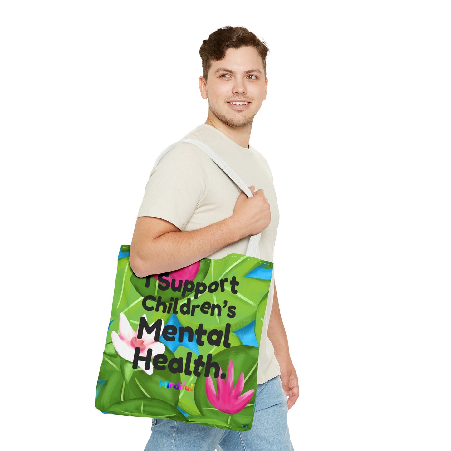 Mindiful® "I Support Children's Mental Health" Puddles Tote Bag