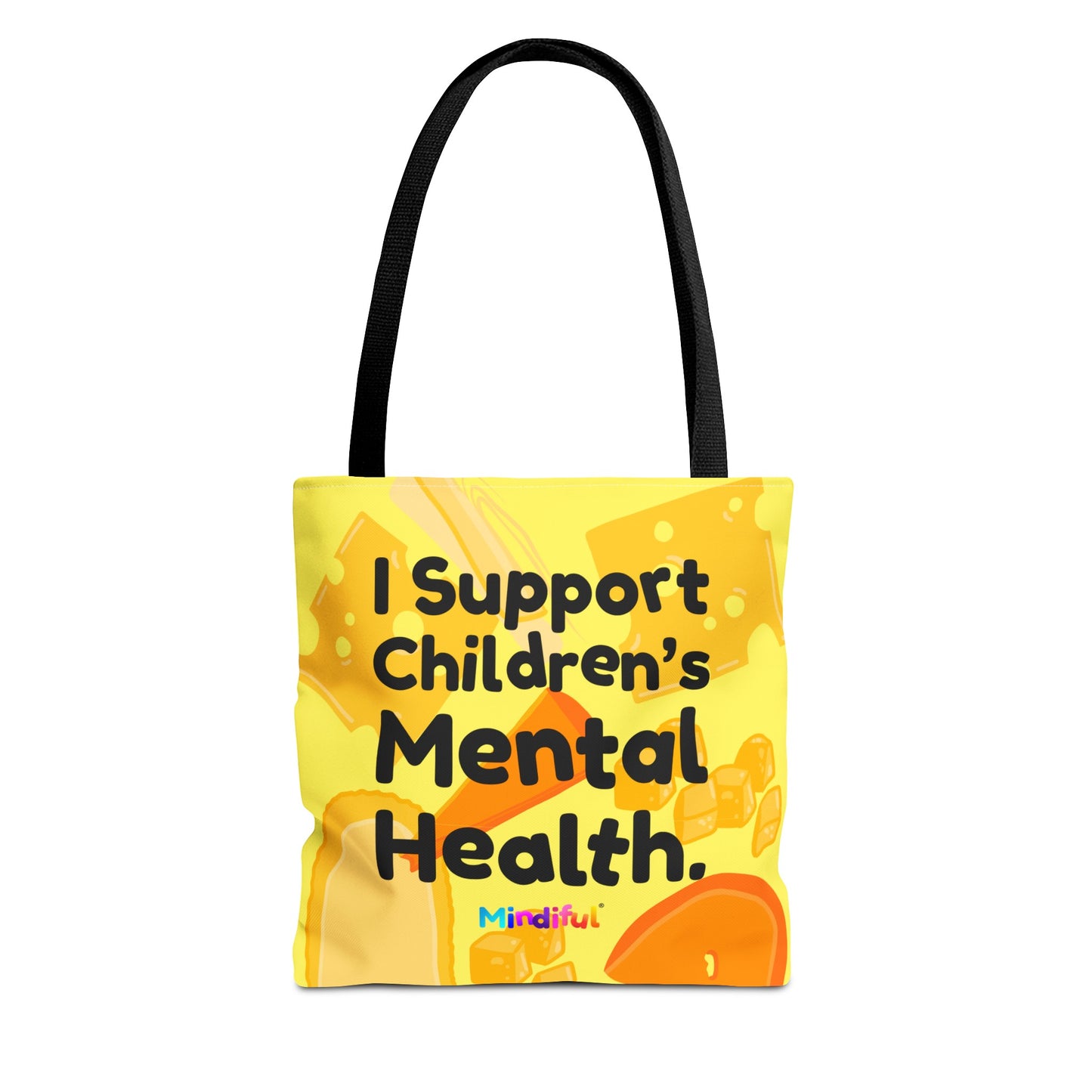 Mindiful® "I Support Children's Mental Health" Snorey Cheese Tote Bag