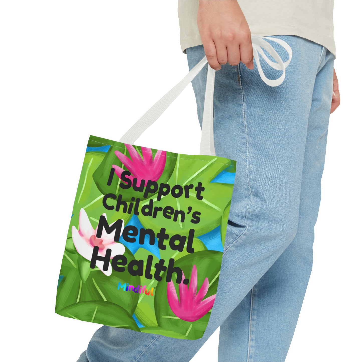 Mindiful® "I Support Children's Mental Health" Puddles Tote Bag