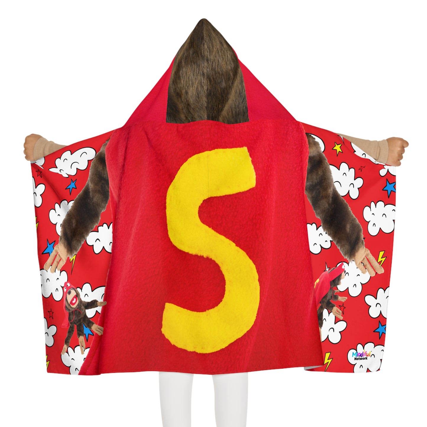 Mindiful® "Super Sloth Problem Solvers" Youth Hooded Towel - Steve's Version