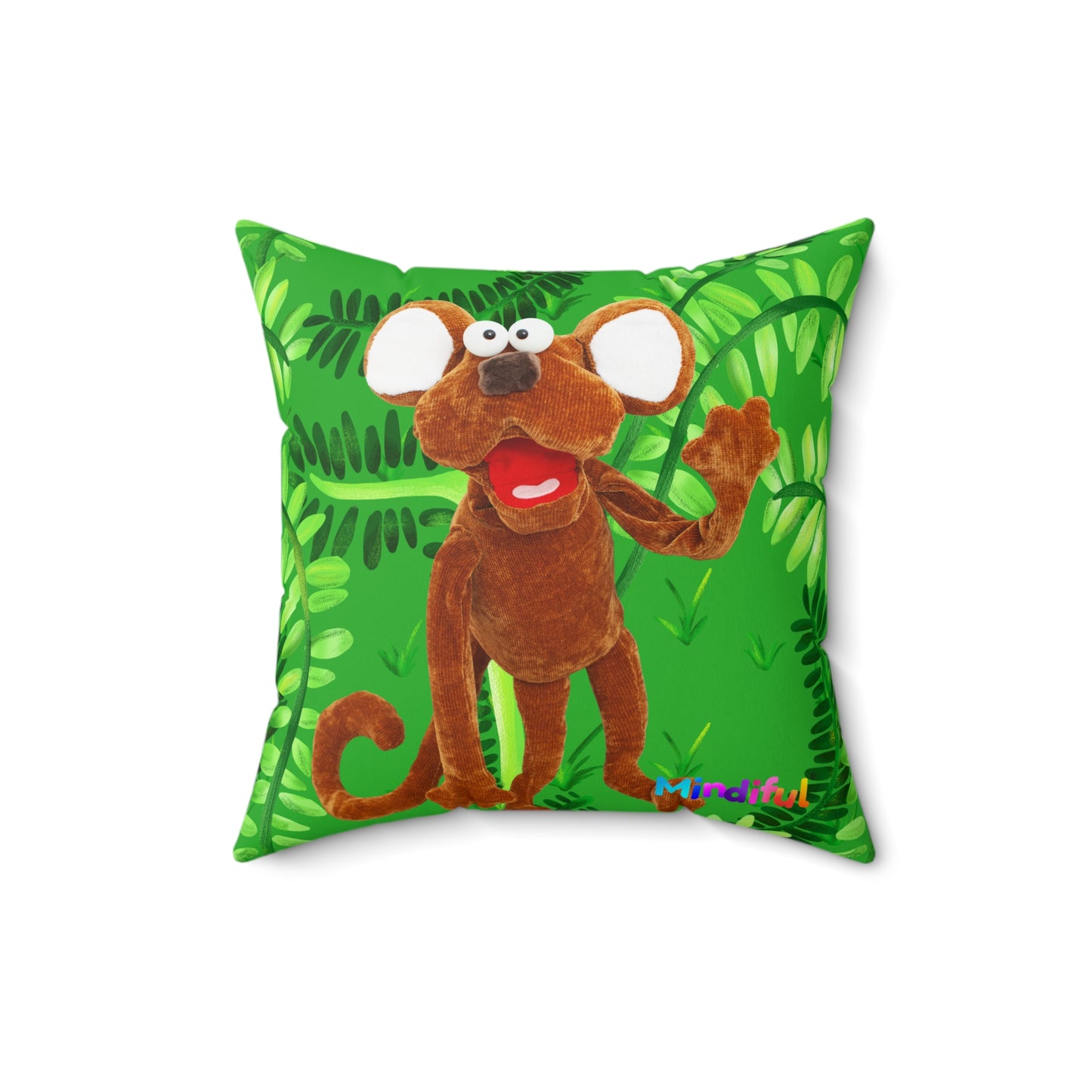 Mindiful® "Marty Jungle Party" Square Pillow