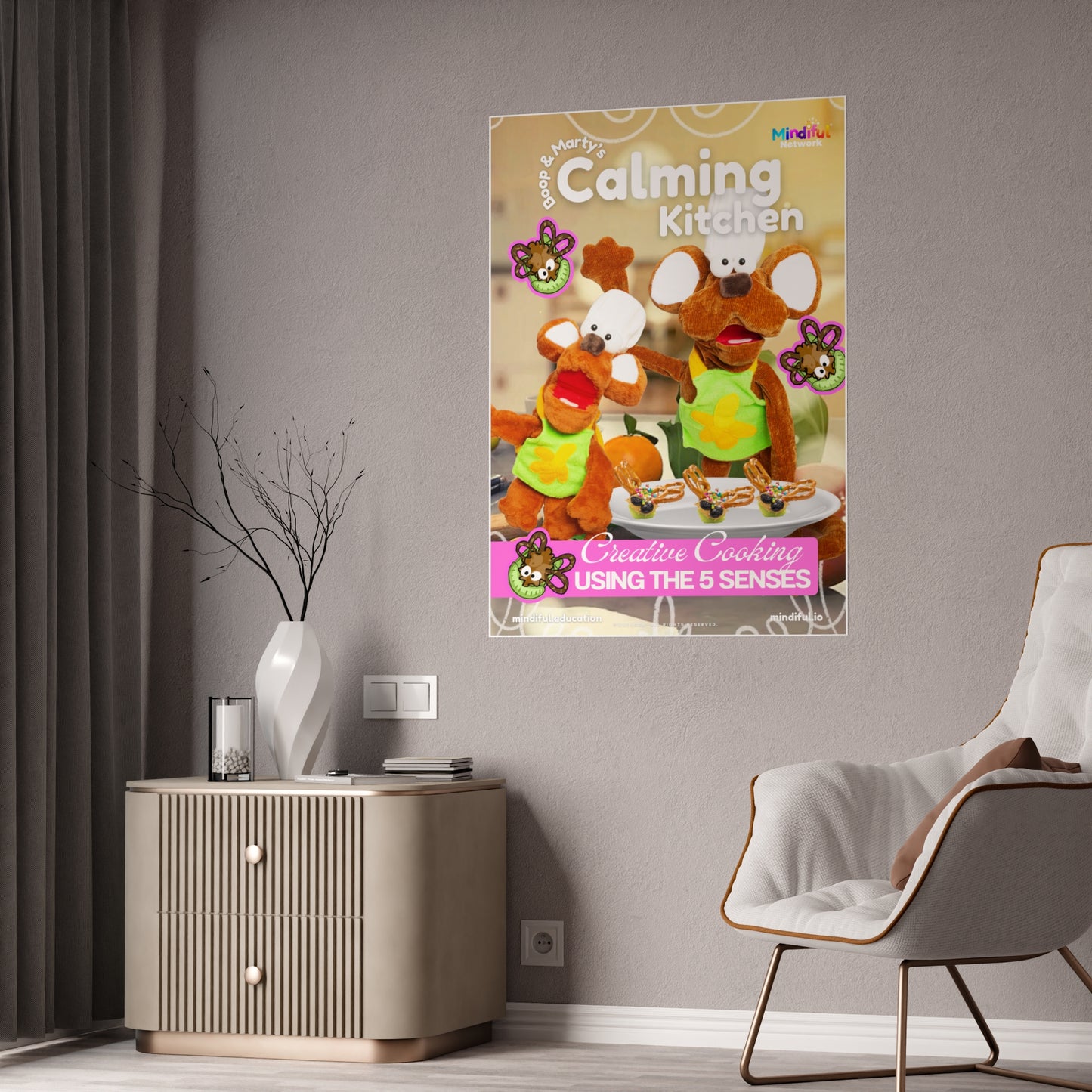 Mindiful® "Calming Kitchen" GLOSSY Poster