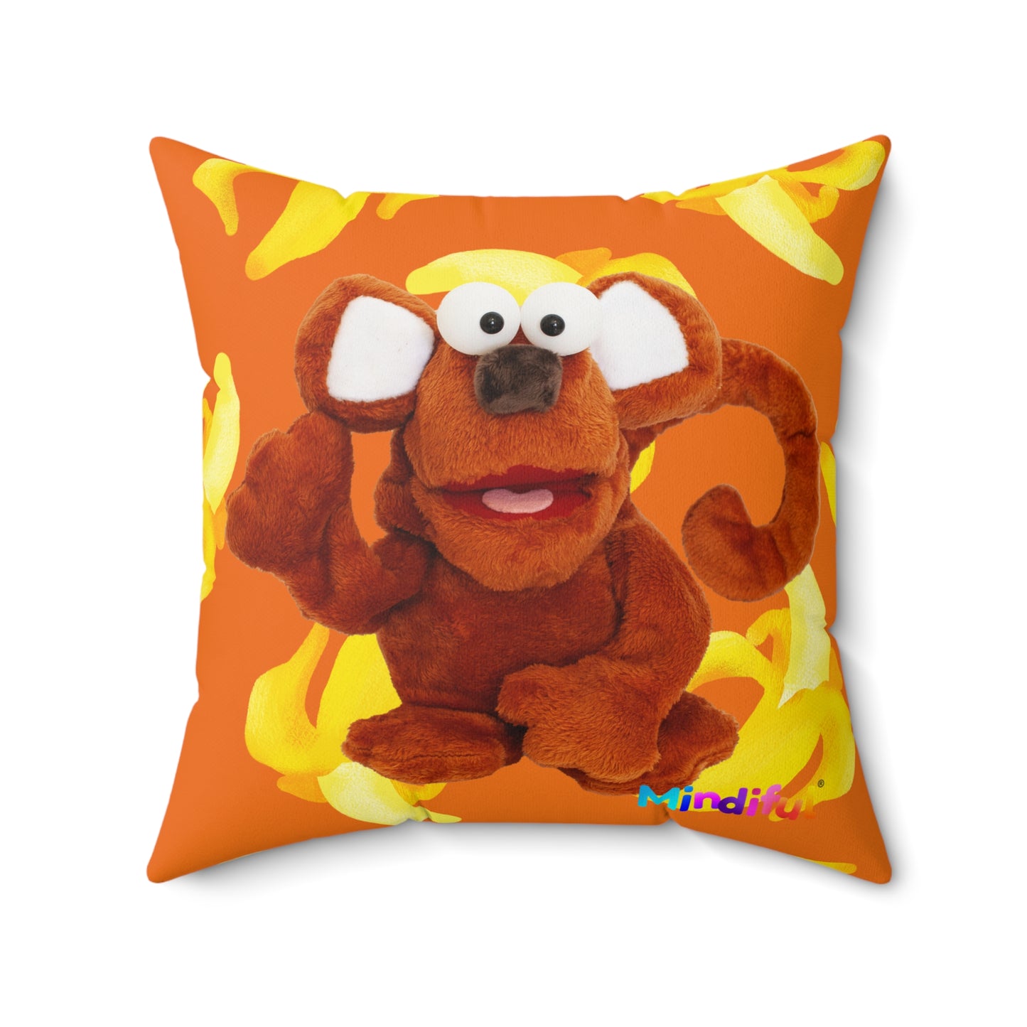 Mindiful® "Boop Bananas" Square Pillow