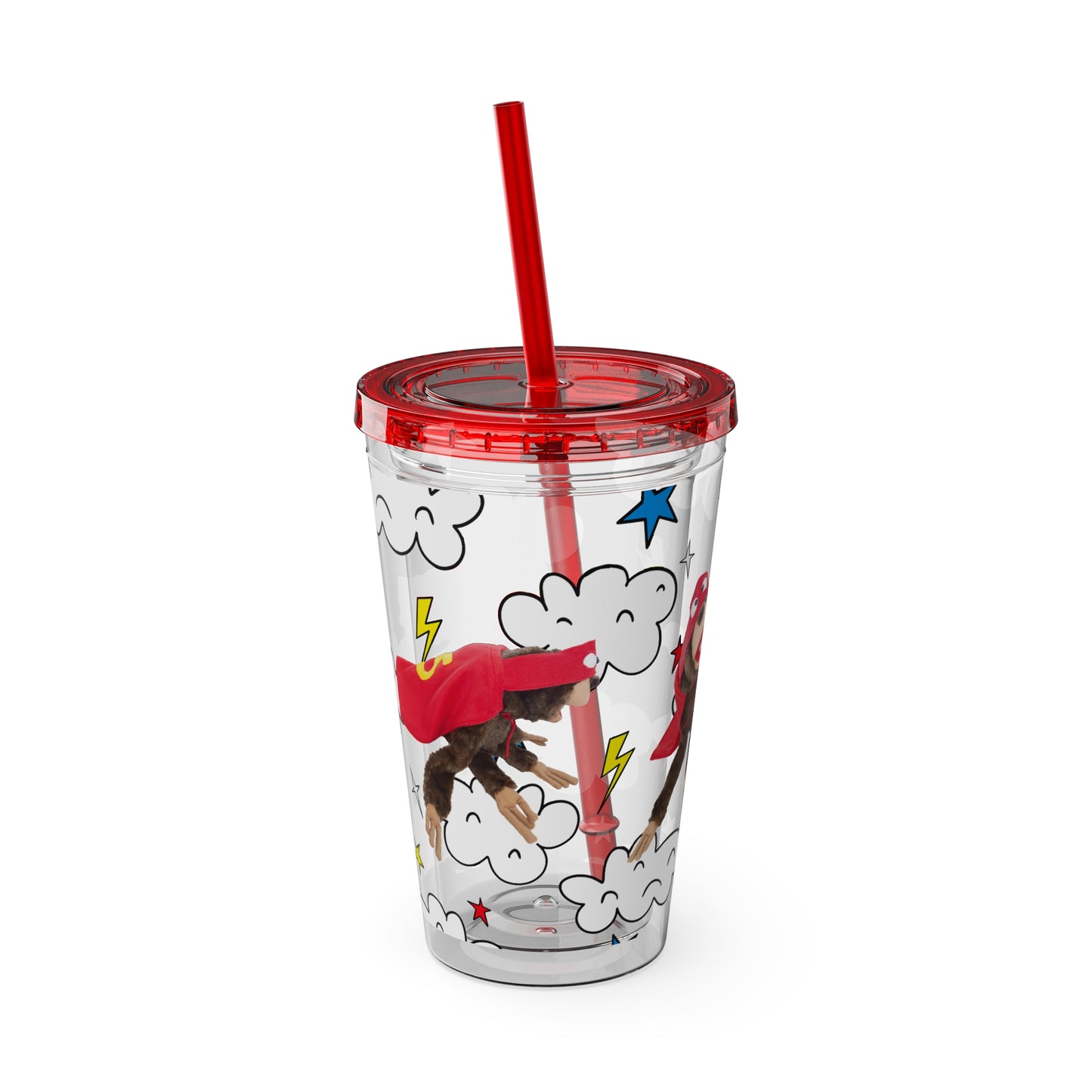 Super Sloth Super Sipper! BPA FREE ACRYLIC Tumbler with Straw, 16oz