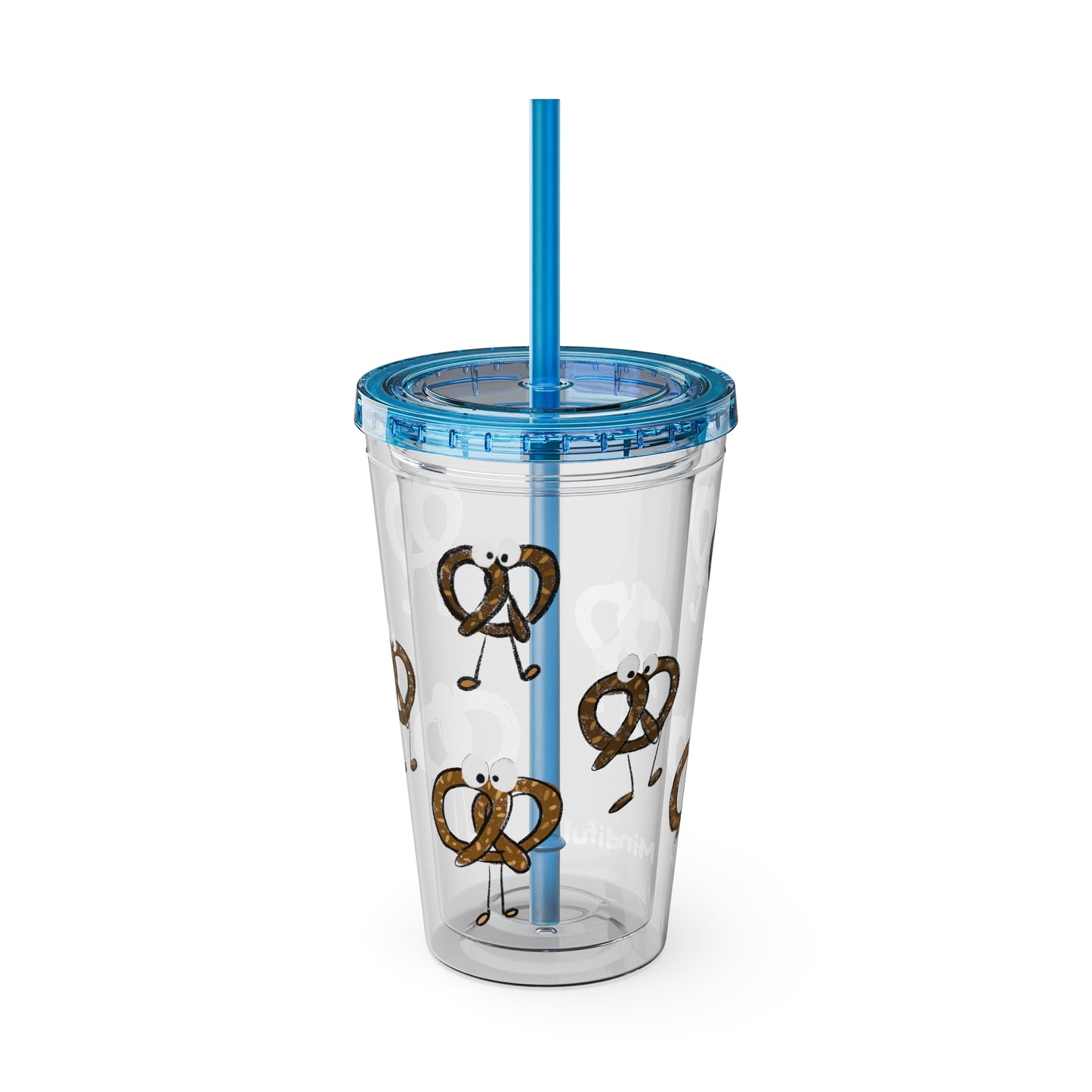 Silly Sippers BPA FREE ACRYLIC Tumbler with Straw, 16oz - Prancing Pretzels