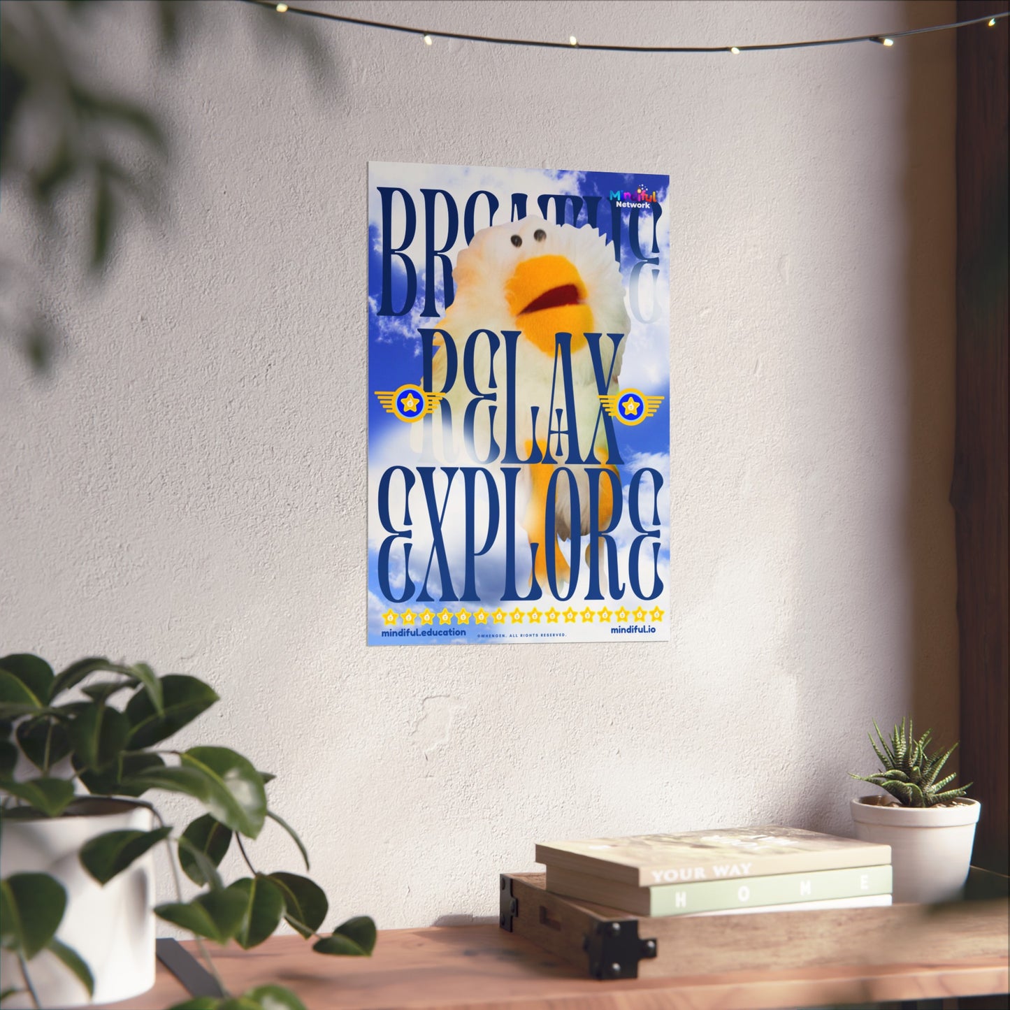 Mindiful® "Breathe Relax Explore" Matte Vertical Poster