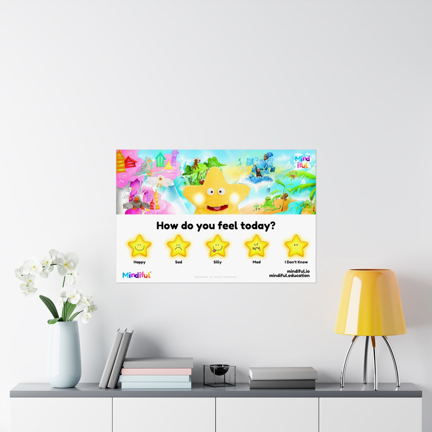 Mindiful® "How Do You Feel Today?" - Matte Horizontal Poster