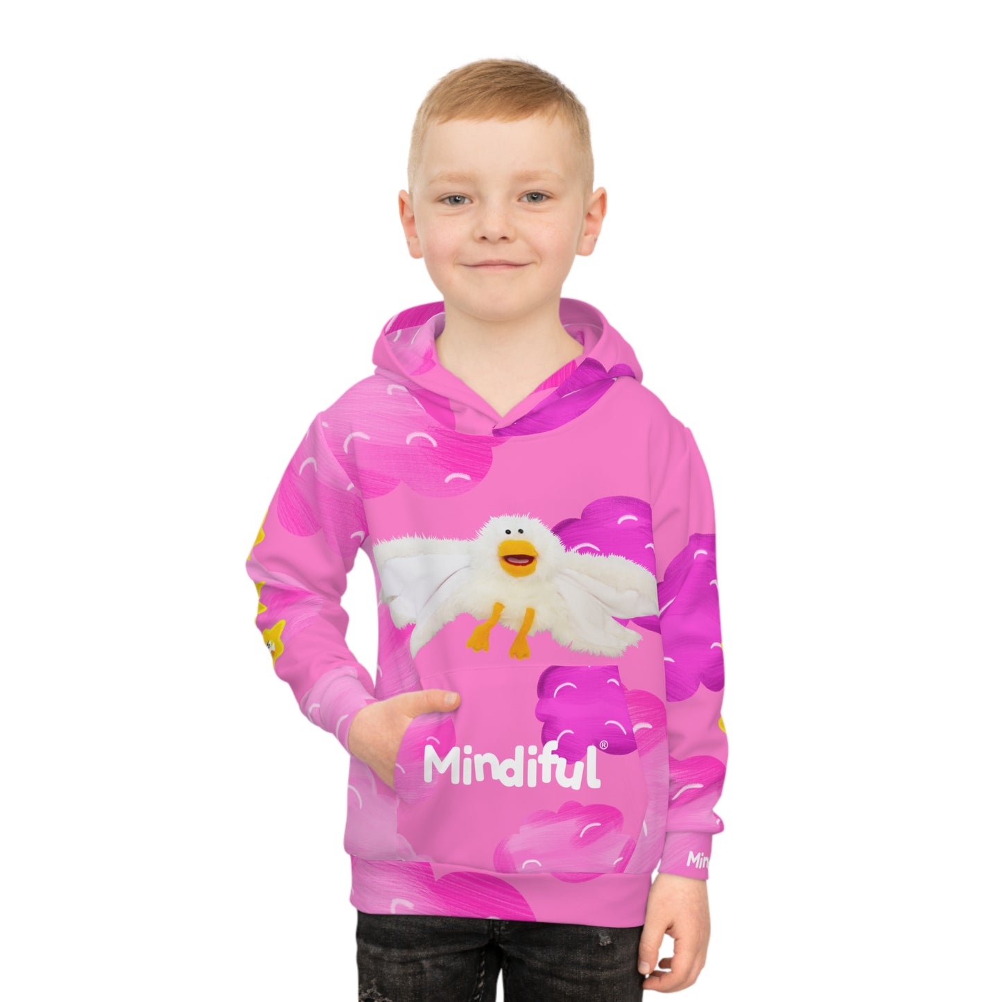 Mindiful® "Little Bird Think Pink" Children's Hoodie