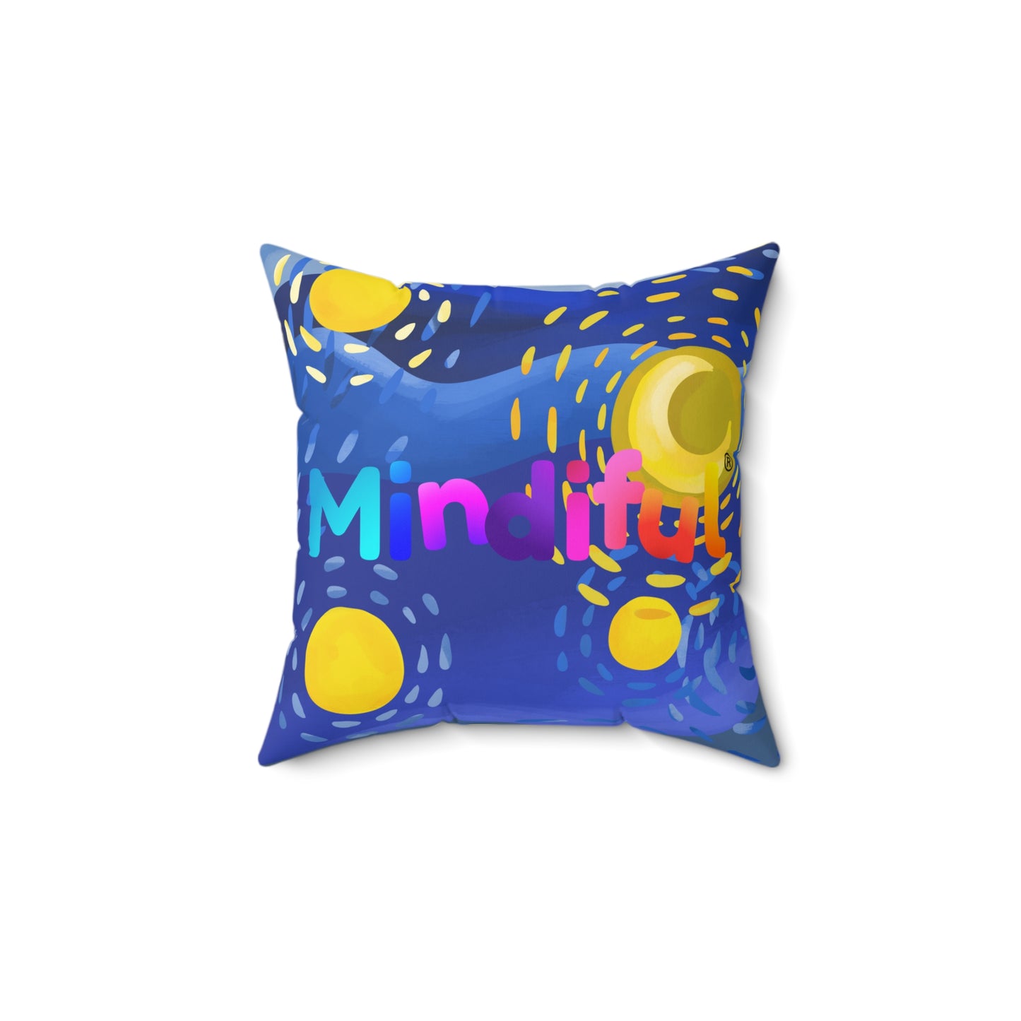 Mindiful® "Starry Starry Starling" Square Pillow