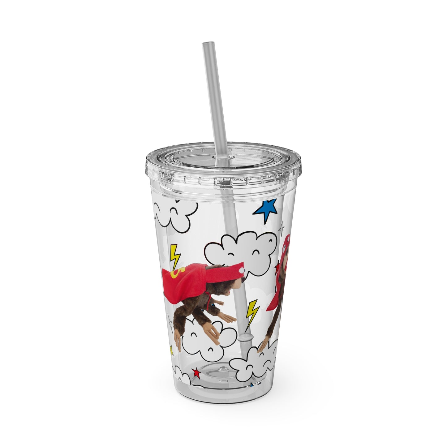 Super Sloth Super Sipper! BPA FREE ACRYLIC Tumbler with Straw, 16oz