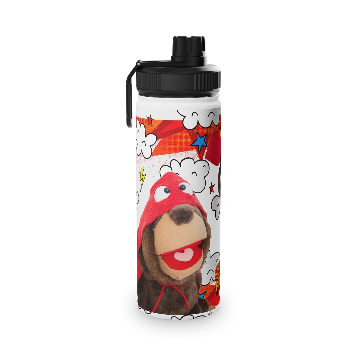 Mindiful® "Super Sloth Problem Solvers" Stainless Steel Water Bottle, Sports Lid