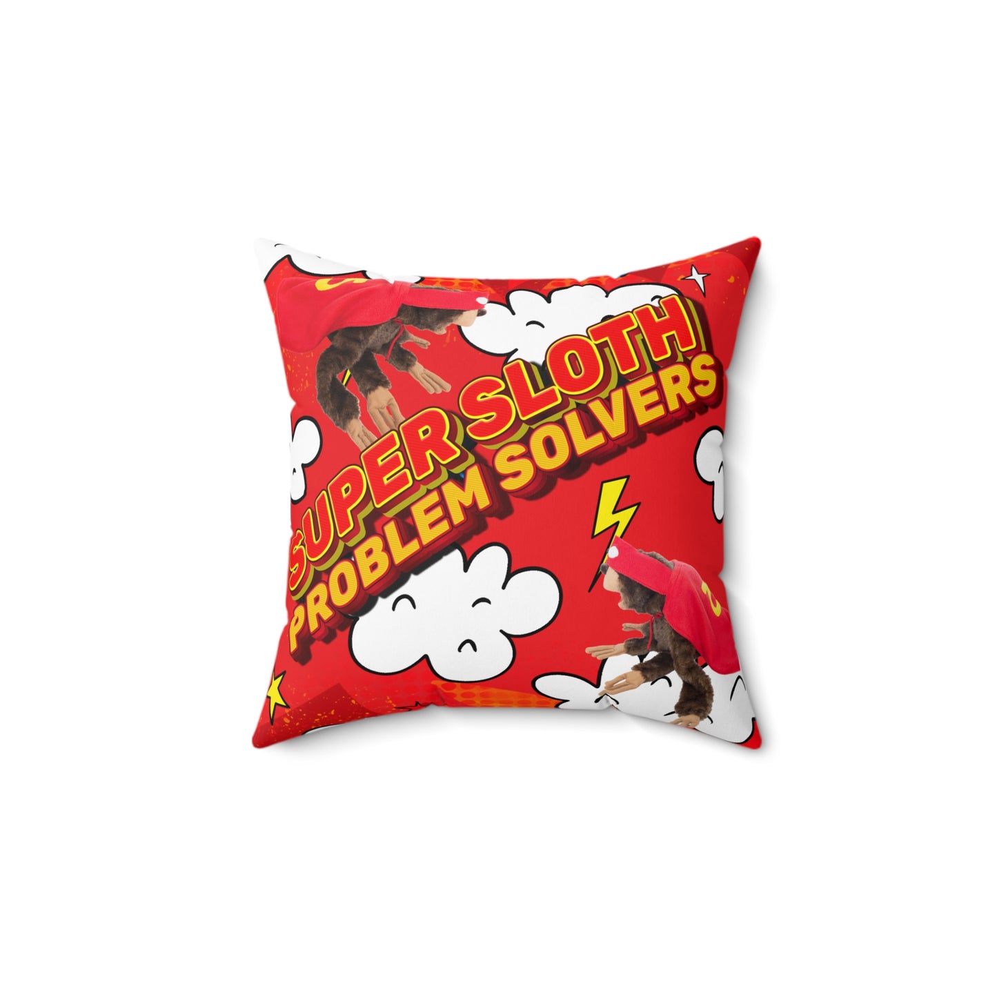 Mindiful® "Super Sloth Problem Solvers" Square Pillow