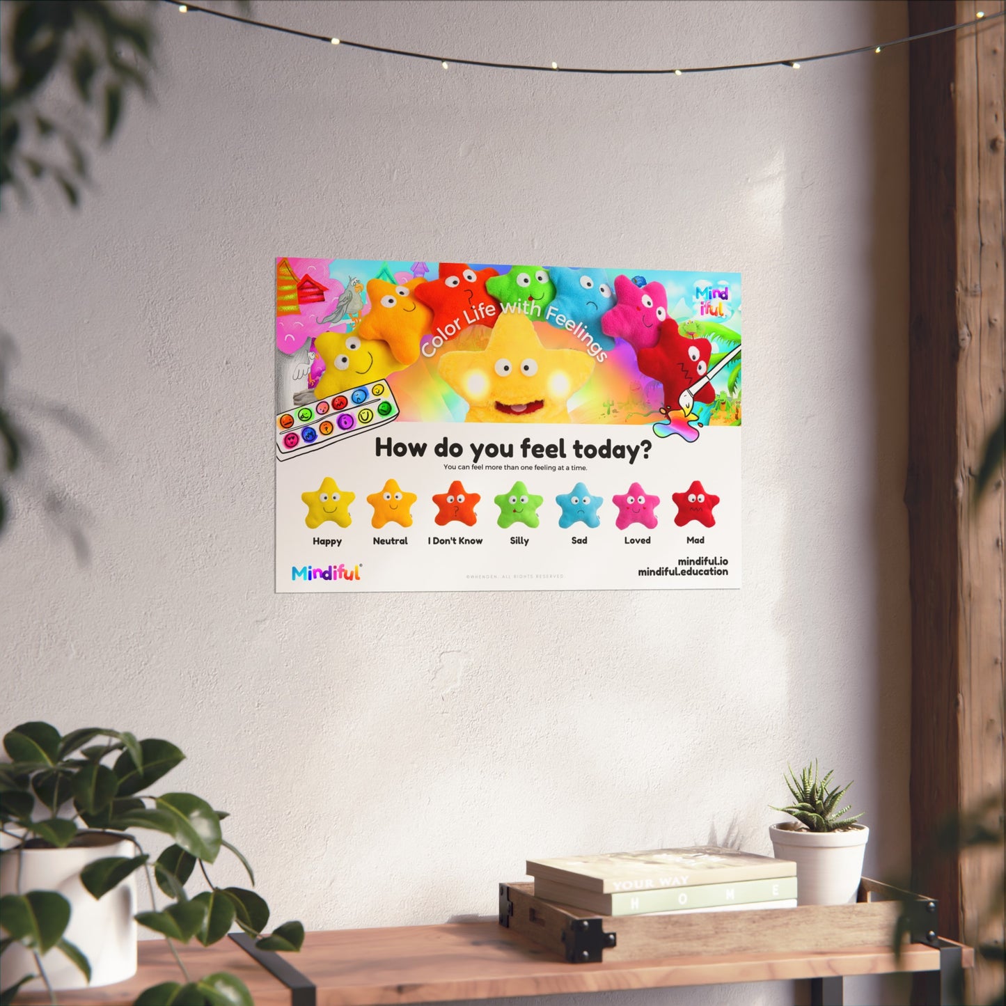 Mindiful® "How Do You Feel Today?" Colorful - Matte Horizontal Poster