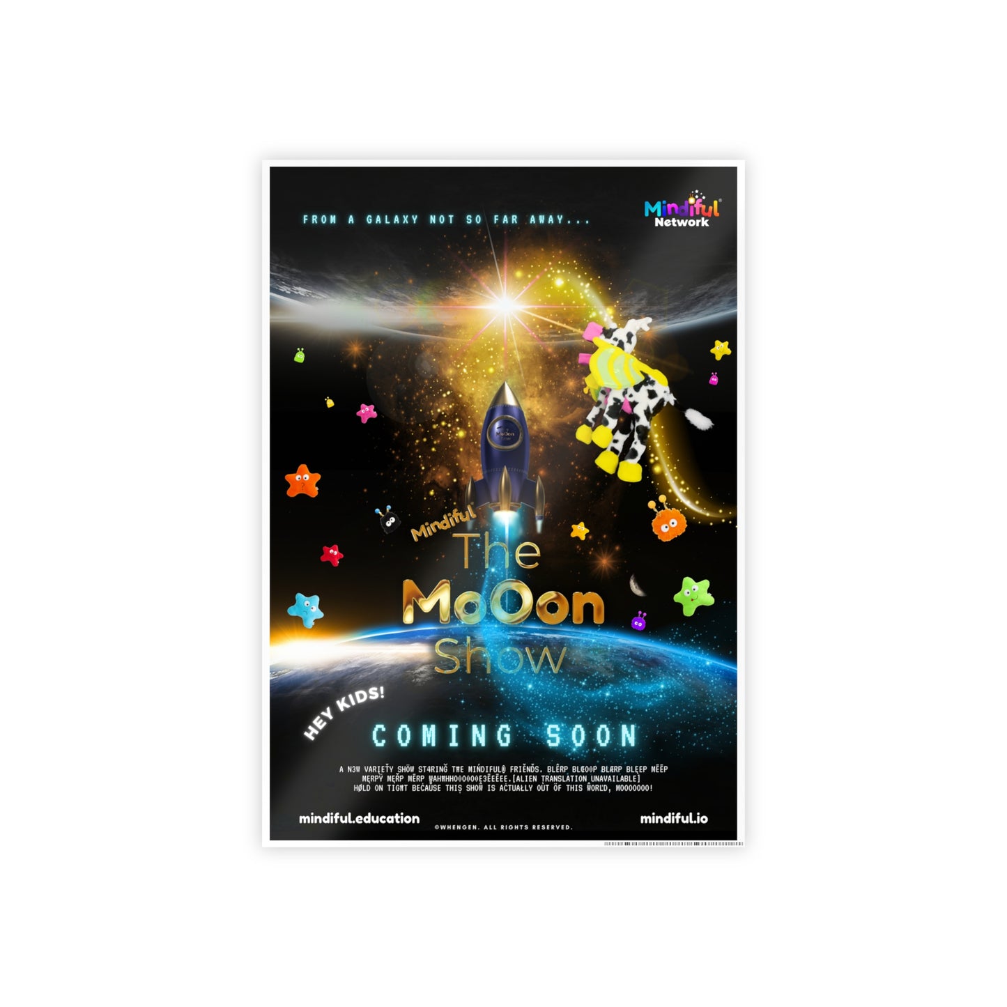 Mindiful® "Moon Show Coming Soon" GLOSSY Poster