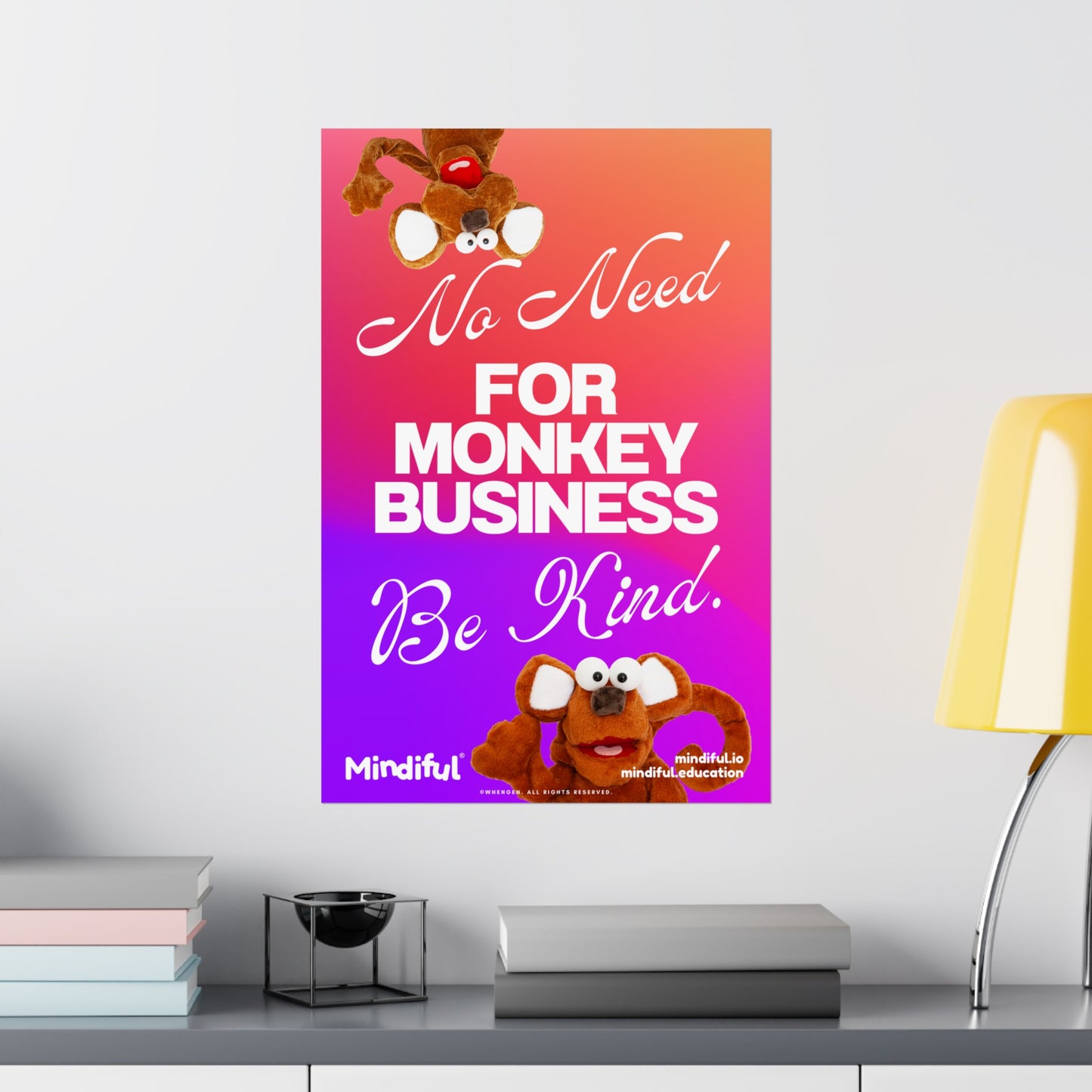 Mindiful® "No Need for Monkey Business" - Matte Vertical Poster