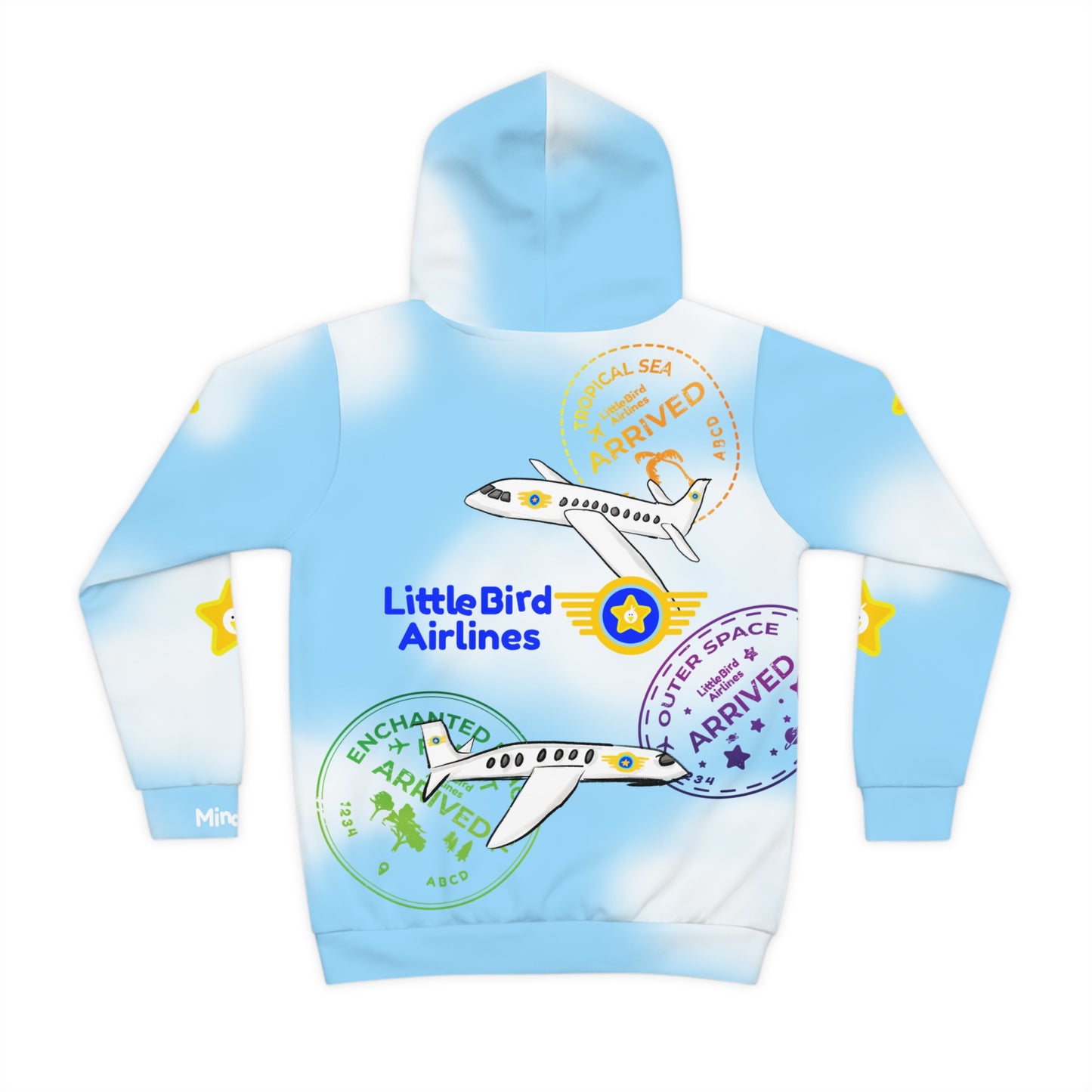 Breathing Break with Little Bird - Fluffy Skies - Children's Hoodie