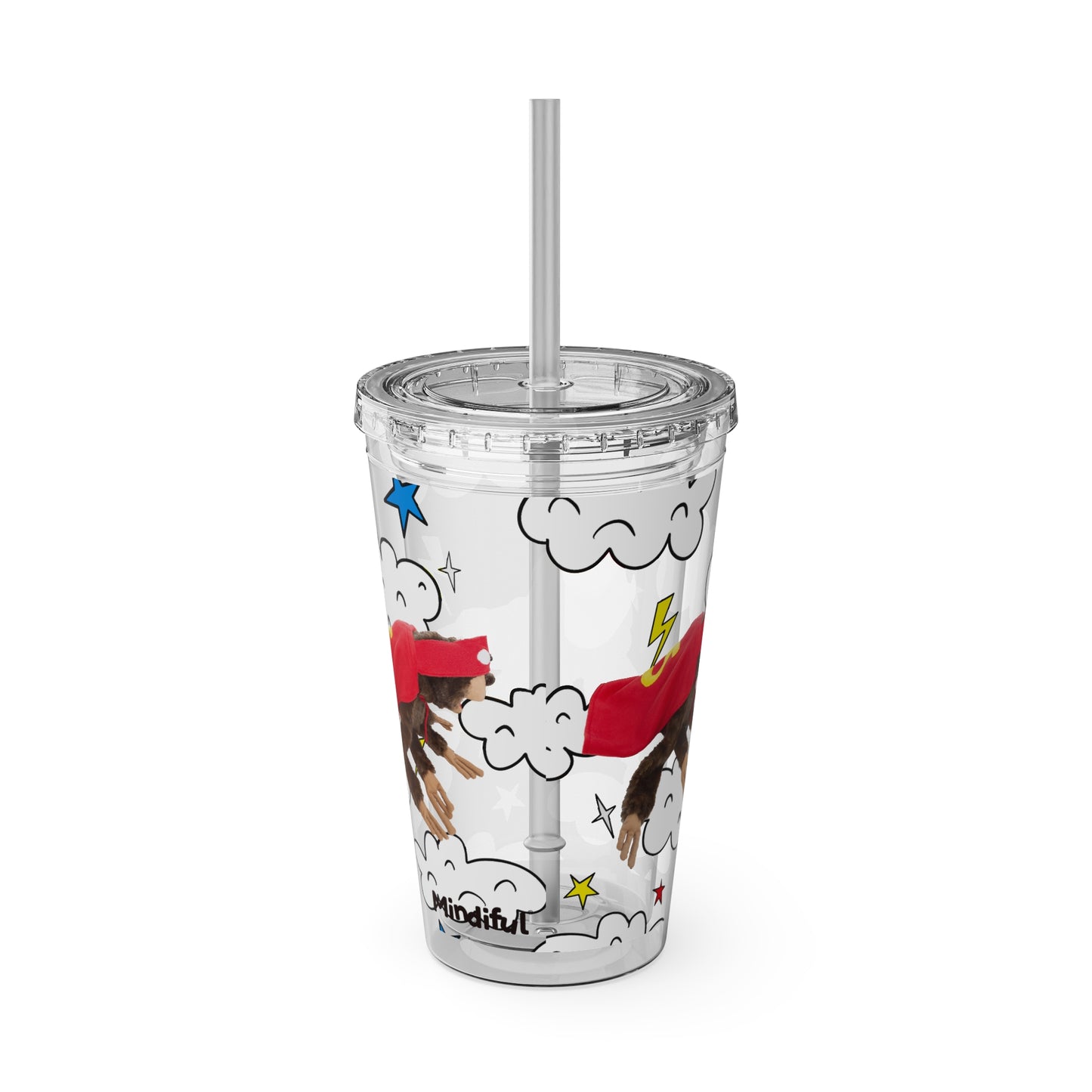 Super Sloth Super Sipper! BPA FREE ACRYLIC Tumbler with Straw, 16oz