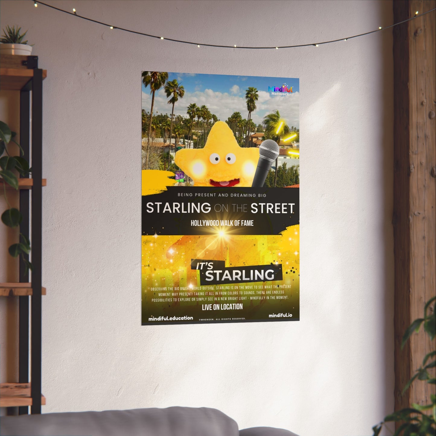 Mindiful® "Starling on the Street" Matte Vertical Poster