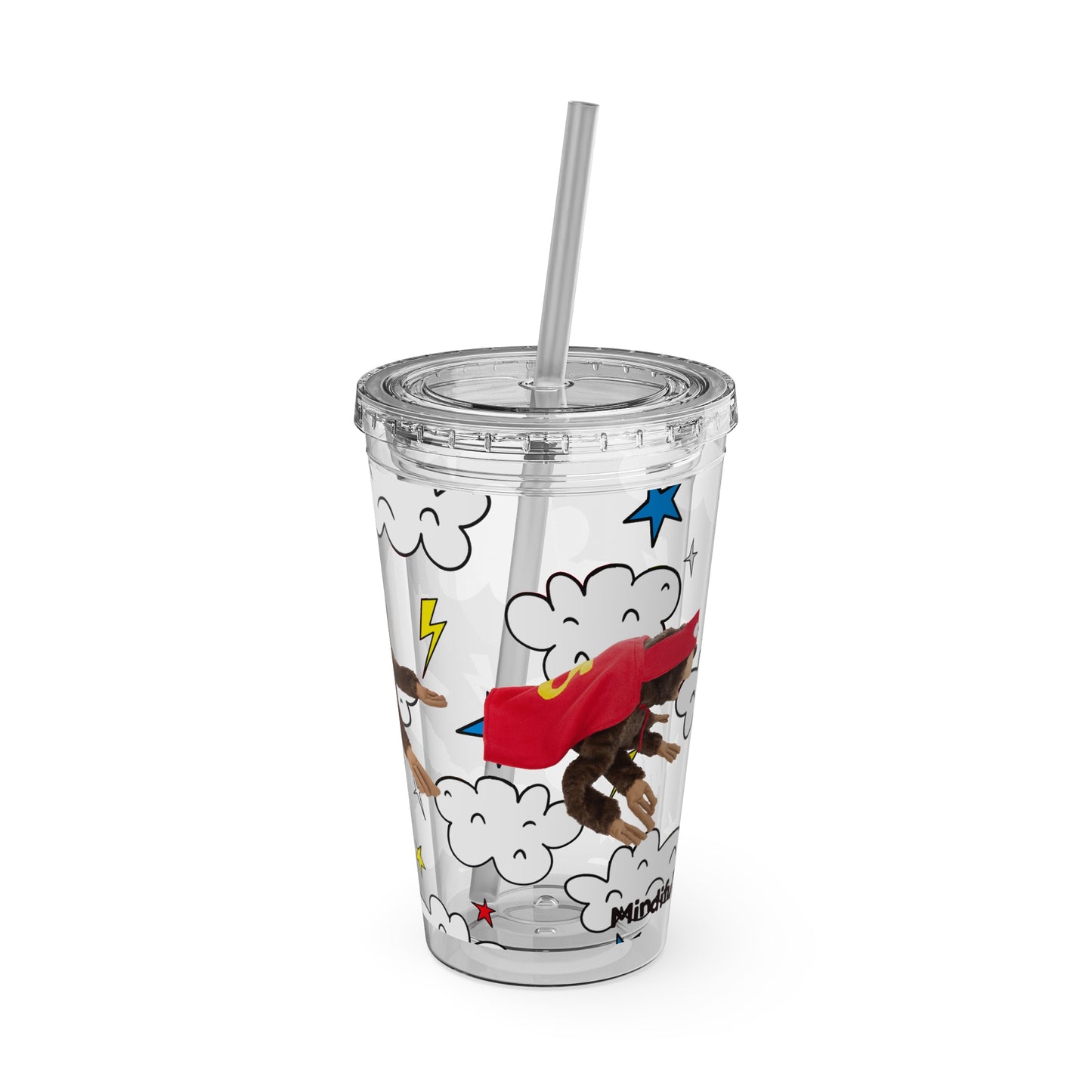 Super Sloth Super Sipper! BPA FREE ACRYLIC Tumbler with Straw, 16oz